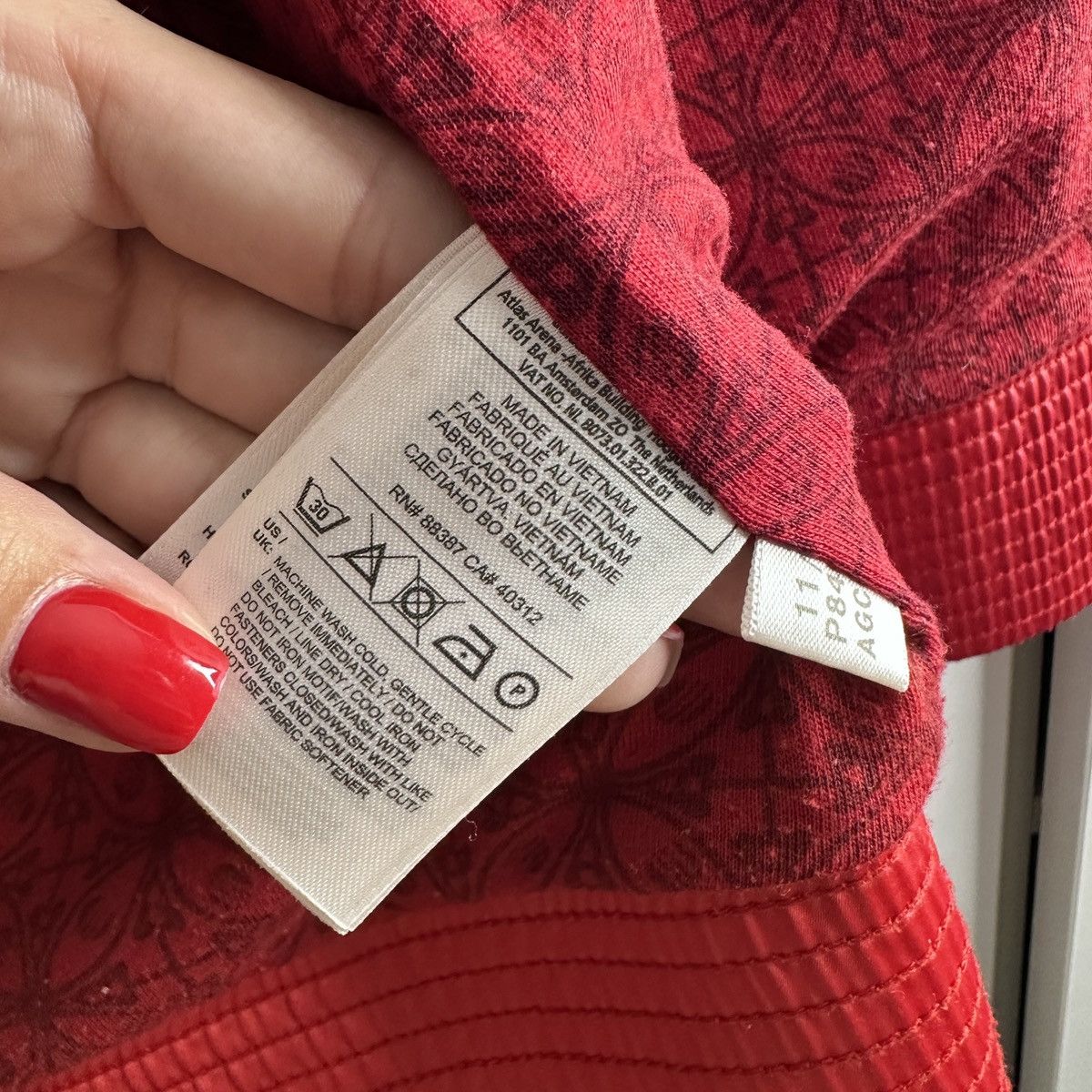 Adidas Vintage Adidas Neo Label Red Windbreaker Jacket Size S / US 4 / IT 40 - 8 Thumbnail