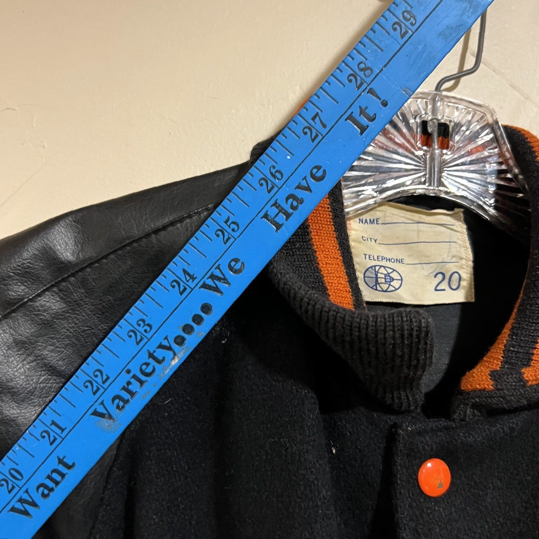 Vintage VINTAGE Blank Varsity Jacket Wool Size 20 Men Black Varsity Jacket 20 Mens Size US XXL / EU 58 / 5 - 7 Thumbnail