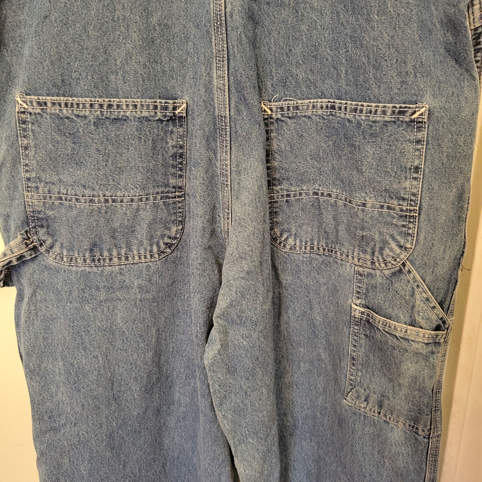 Carhartt Carhartt Blue Jean Denim Overalls Barn Farmer Costume Chores Size US 39 - 5 Thumbnail