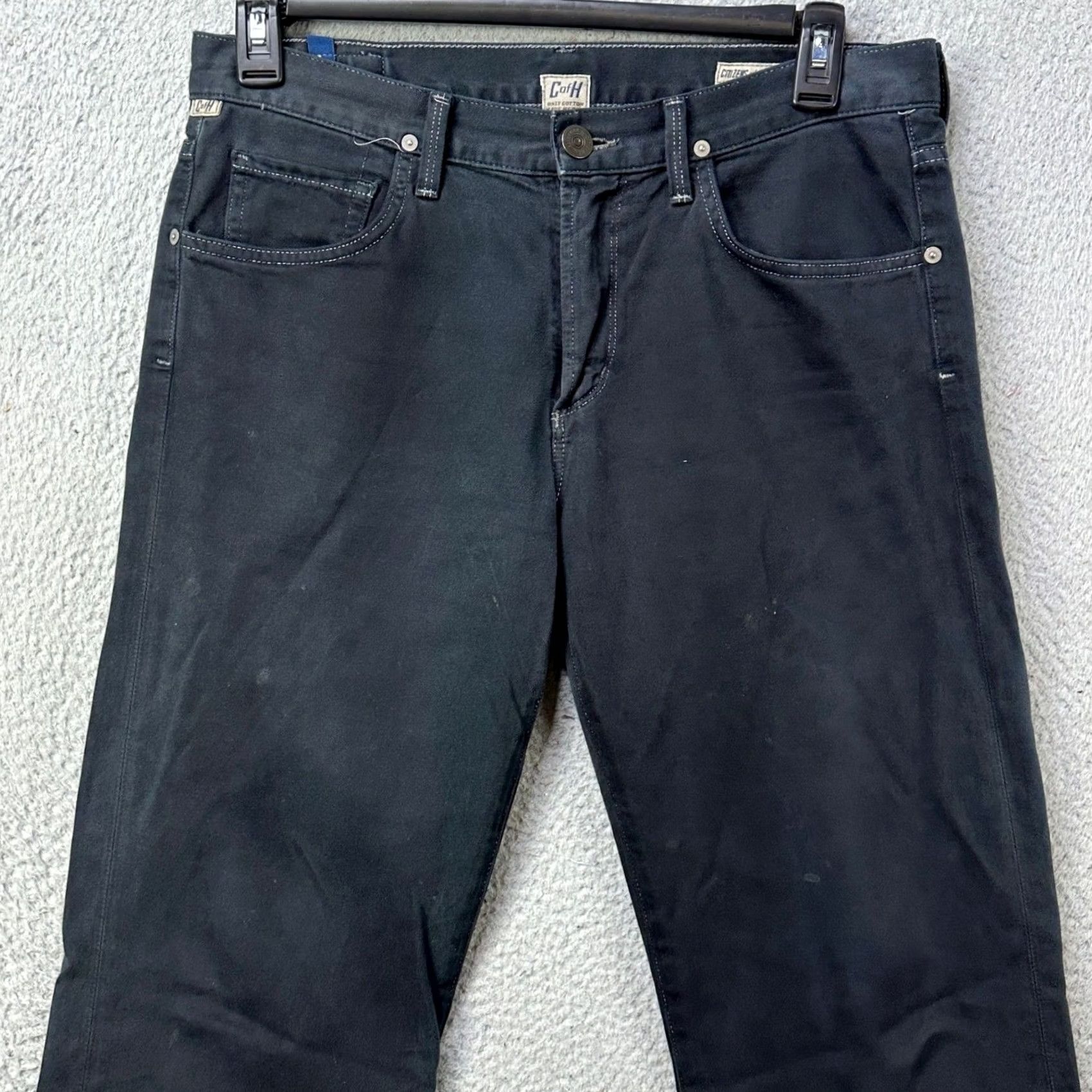 Citizens Of Humanity Citizens of Humanity SID Jeans Straight Black 5-Pocket Mens 33 Inseam 30 Button Zip Size US 33 - 3 Thumbnail