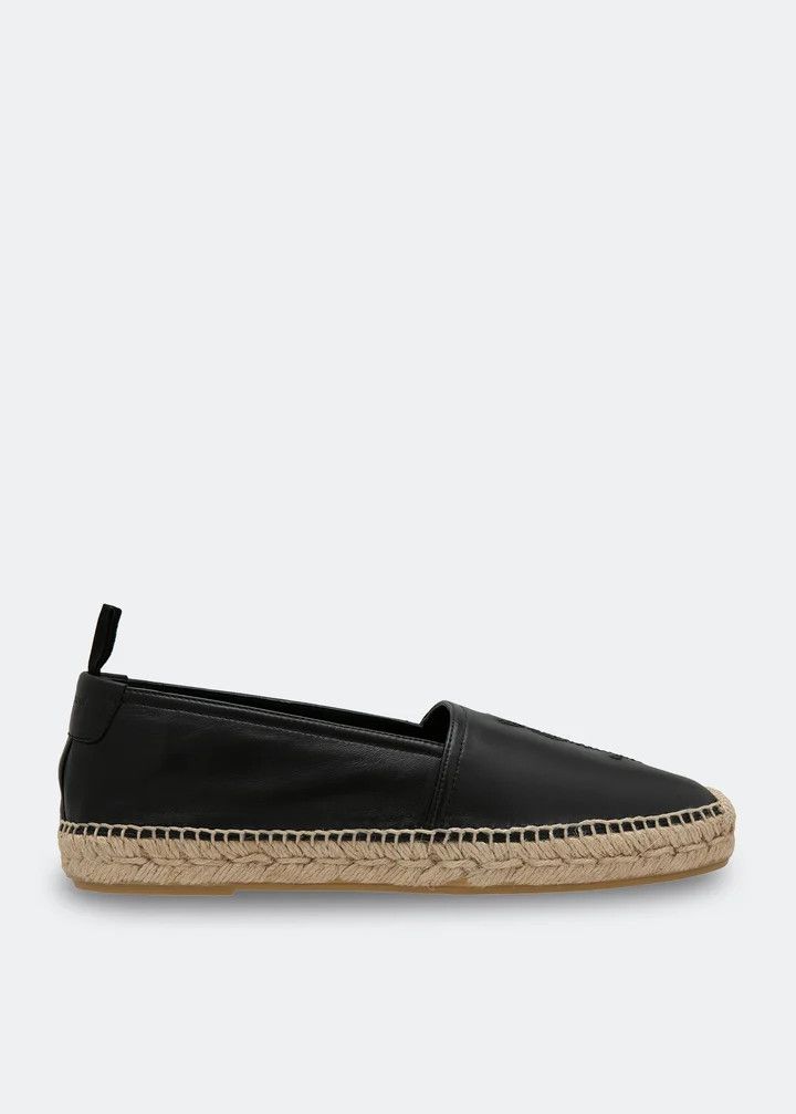 Saint Laurent Paris o1s1wg110126 471740 Monogram Espadrilles in Lambskin Black Size US 8 / EU 41 - 1 Thumbnail