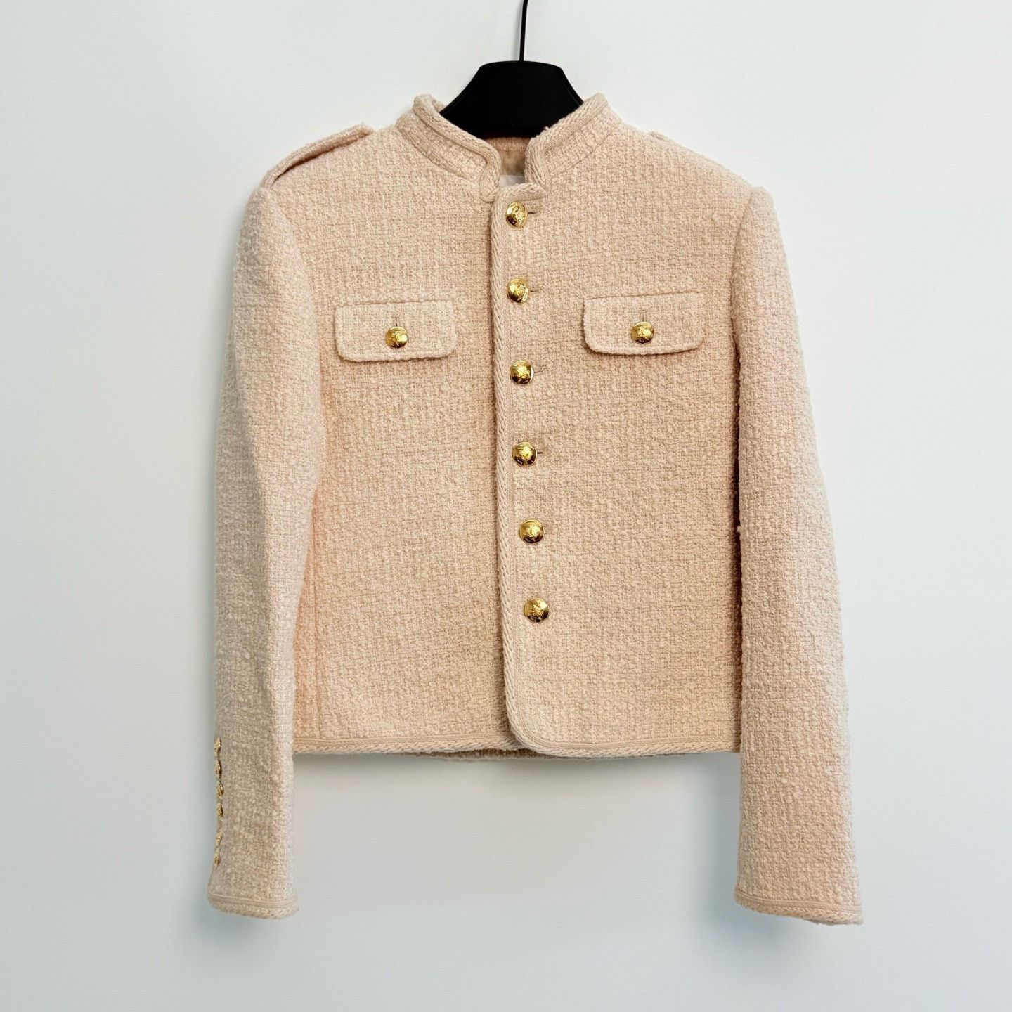 Celine Celine Tweed Stand Collar Short Coat Size XXS / US 00 / IT 34 - 1 Thumbnail