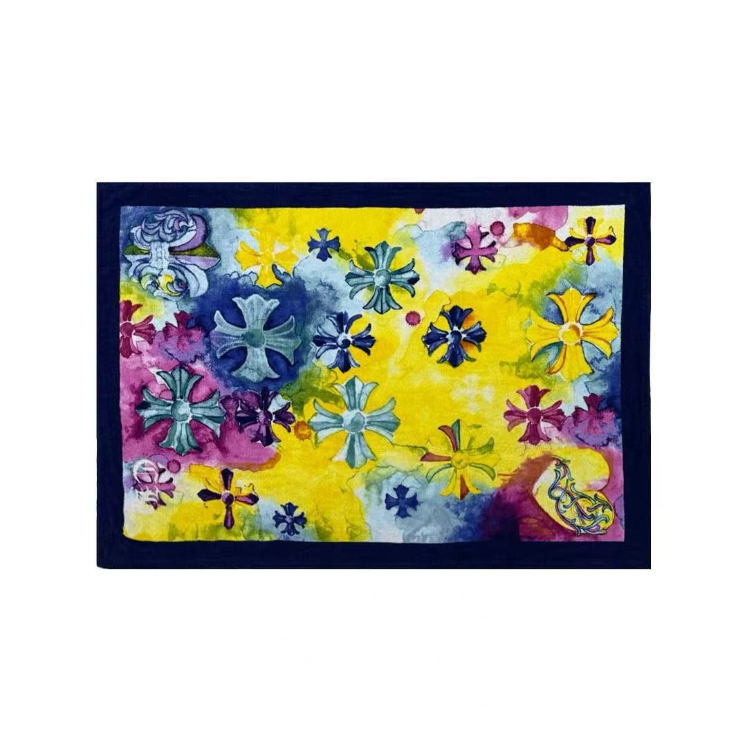 Chrome Hearts Chrome Hearts Multi Cross Logo Cotton Blanket Size ONE SIZE - 1 Thumbnail