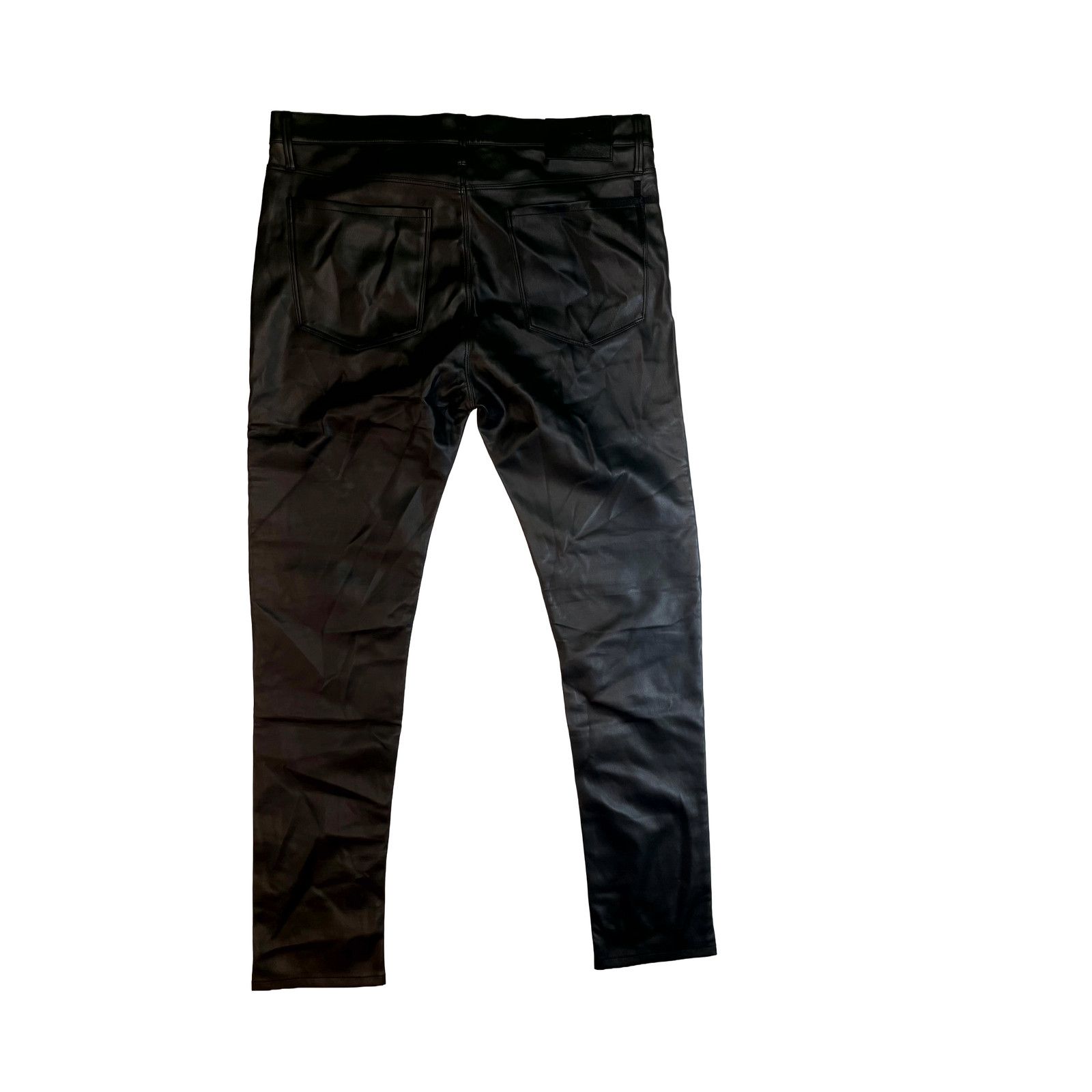 Rta RTA Leather Black Jeans Size US 34 / EU 50 - 2 Thumbnail
