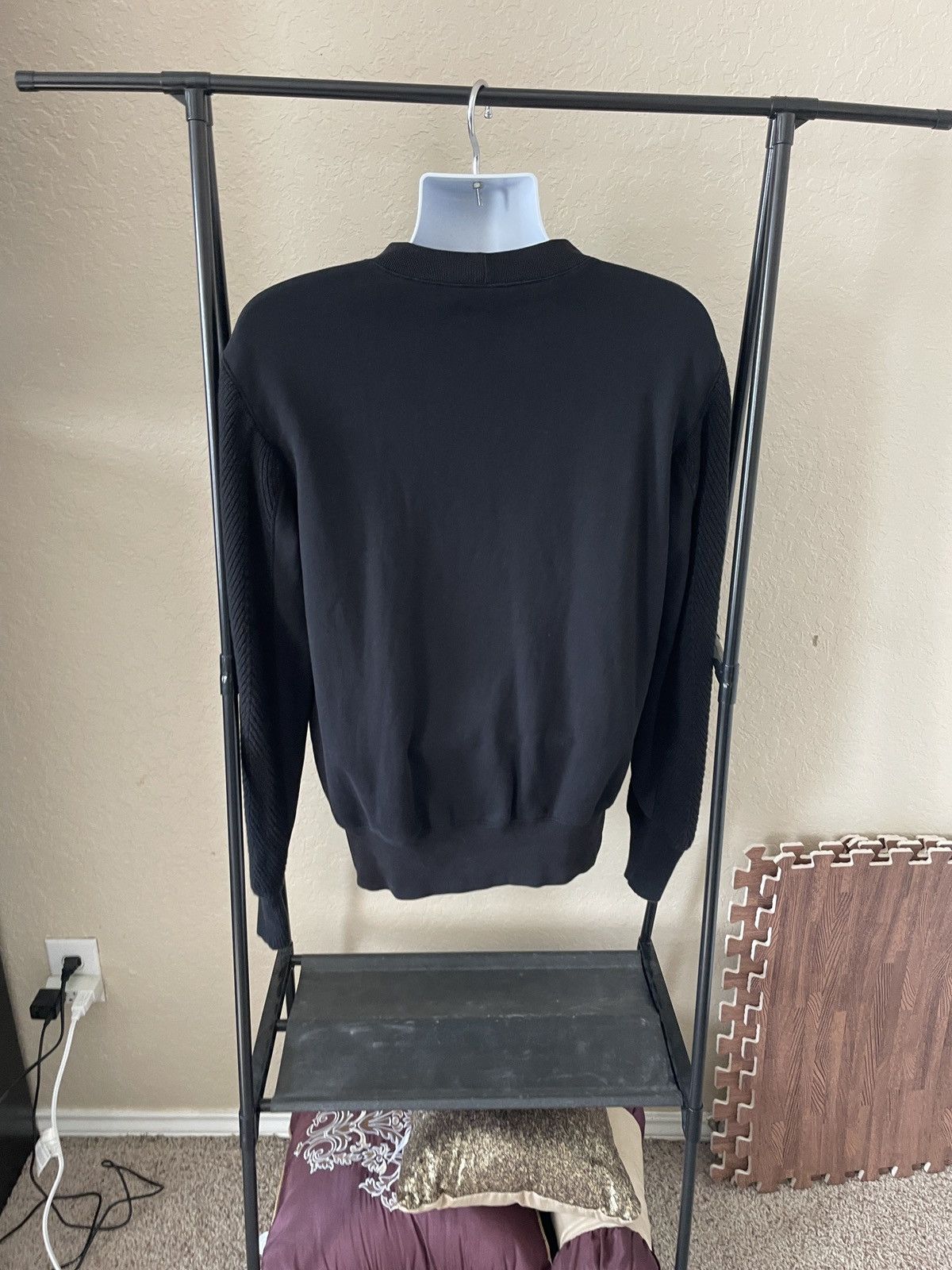 Helmut Lang Crewneck Sweater w/ Textured ribbed sleeves Size US XS / EU 42 / 0 - 5 Thumbnail