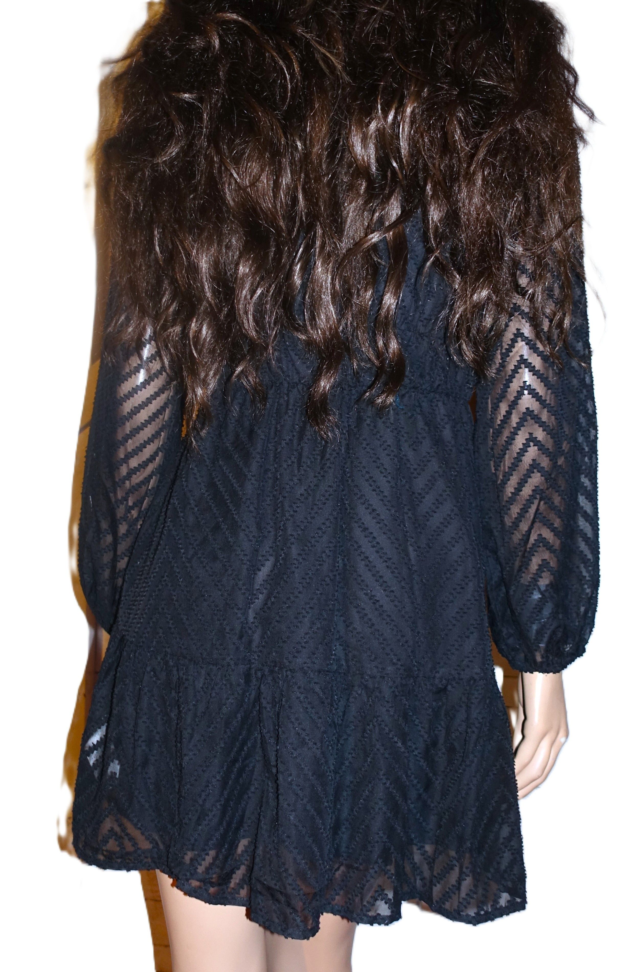 Other Cupshe Black Beige Sheer Dress S NWT Size S / US 4 / IT 40 - 6 Thumbnail