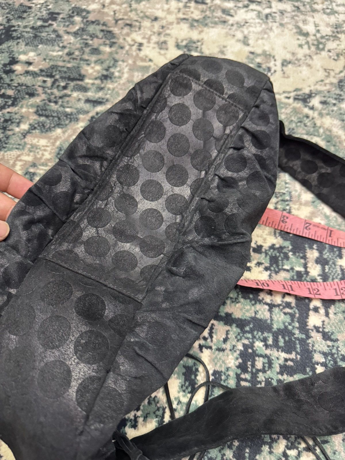 Issey Miyake TSUMORI CHISATO VELVET BLACK POLKADOTS SNUGSKIN BANANA BAG Size ONE SIZE - 8 Thumbnail