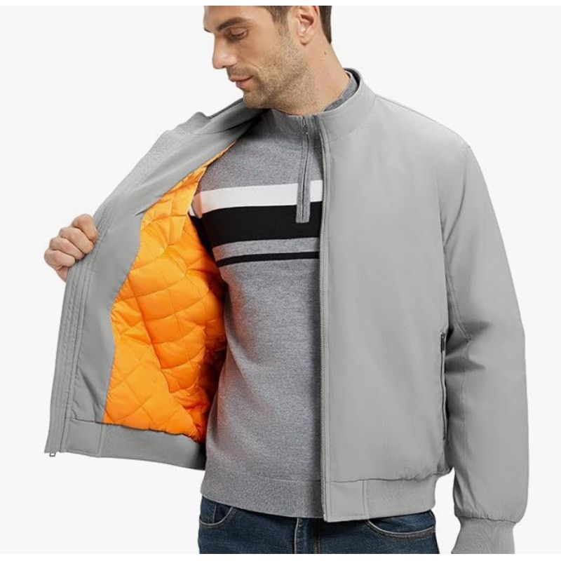 The Unbranded Brand Men's Bomber Jacket Water Resistant Quilted Coat SIZE 3XL Size US XXL / EU 58 / 5 - 2 Thumbnail