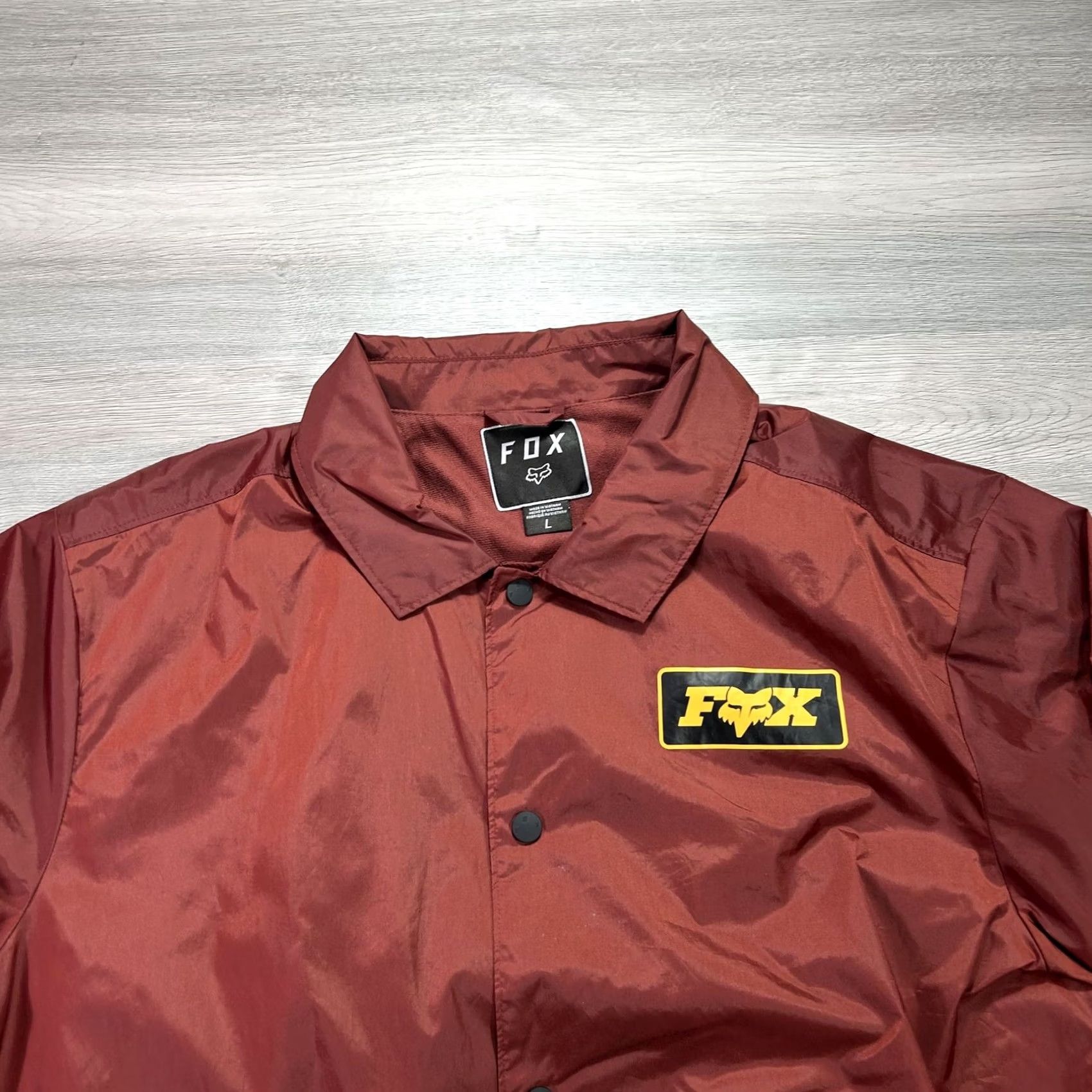Coach Fox Jacket Mens L Red Coach Snap Front Nylon Lined Windbreaker Moto Size US L / EU 52-54 / 3 - 3 Thumbnail