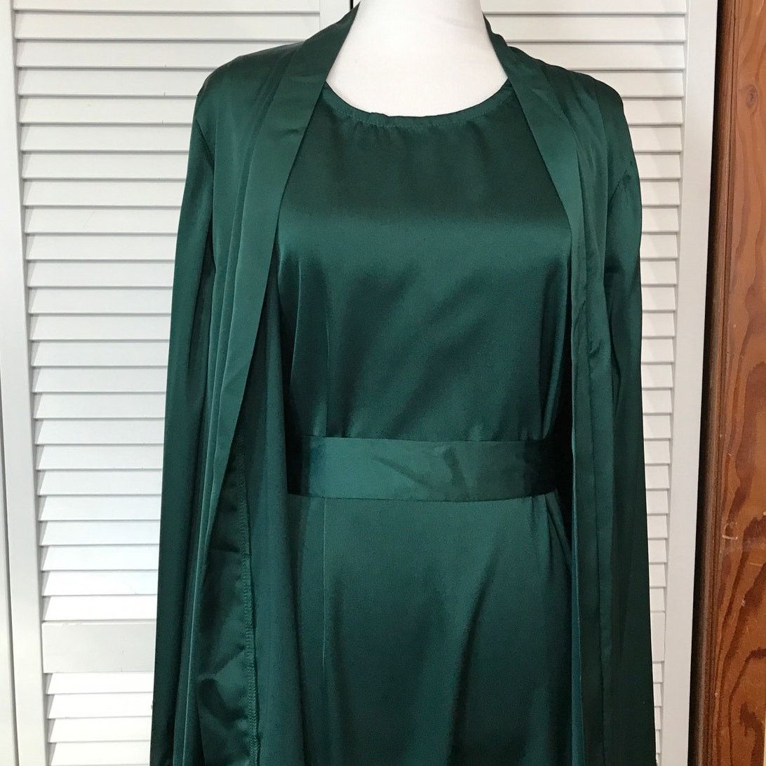 Other Elegant Green Metallic Rhinestone Dress A-line Maxi Set S Size S / US 4 / IT 40 - 5 Thumbnail