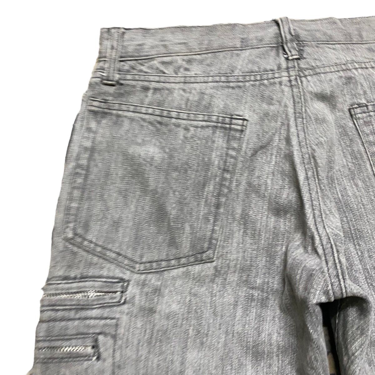 Japanese Brand RUPERT EDGE Grey Denim Flare Cargo Pants Size US 30 / EU 46 - 11 Thumbnail