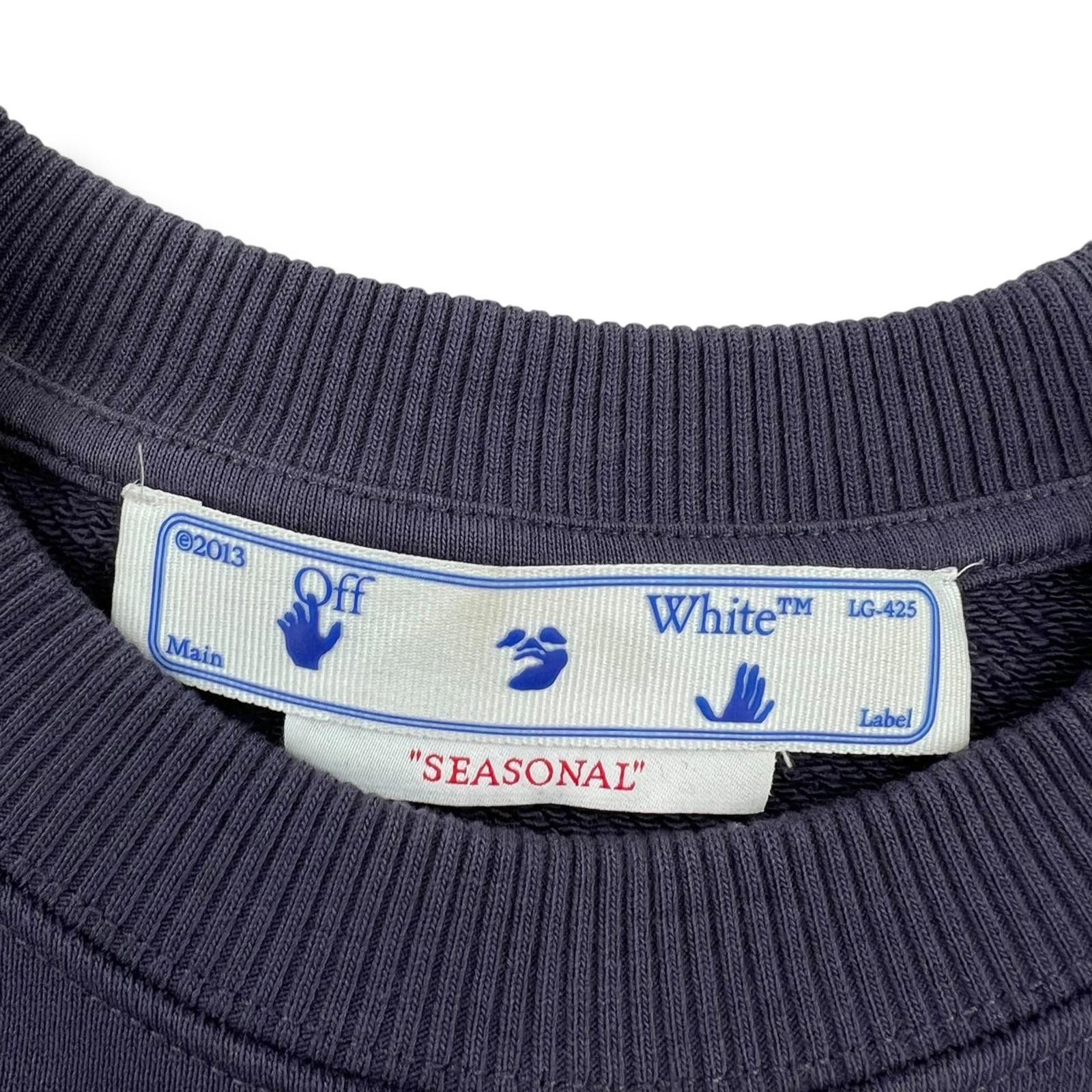 Off-White Off-White Brushed Arrows Purple Sweatshirt Size US M / EU 48-50 / 2 - 5 Thumbnail