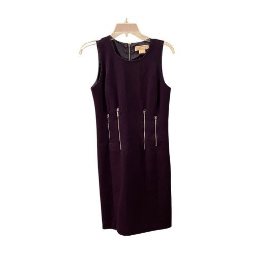 Michael Kors Beautiful Michael Kors Purple Zipper Accent Knit Sheath Dres Size M / US 6-8 / IT 42-44 - 4 Thumbnail