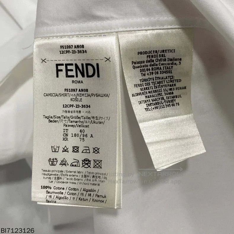 Fendi Fendi size 40 Cotton logo shirt Size US S / EU 44-46 / 1 - 4 Thumbnail