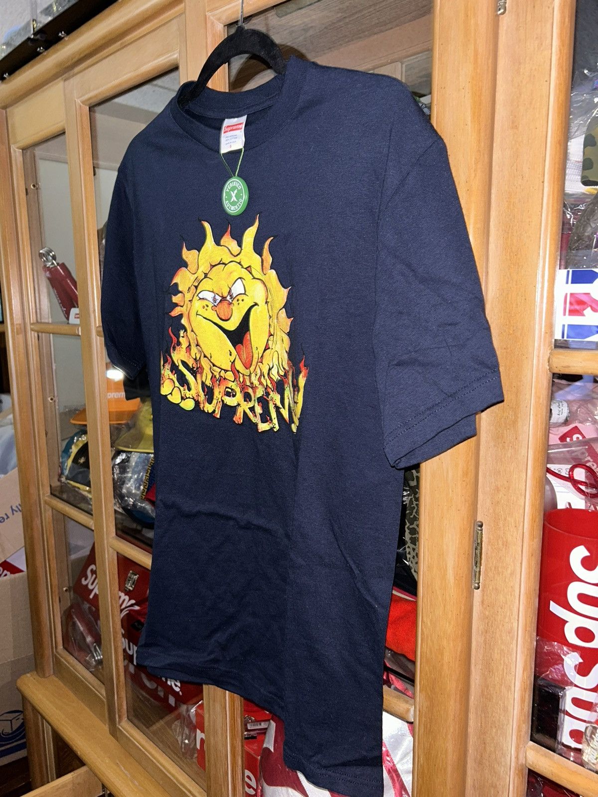 Supreme Sun Tee Navy FW20 size Small NEW WITH TAGS