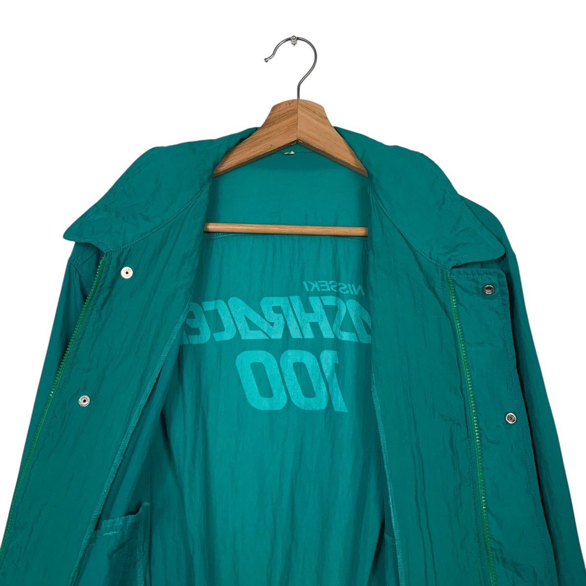 Japanese Brand NISSEKI DASHRACER 100 Green Collar Light Jacket #1661-C74 Size US L / EU 52-54 / 3 - 15 Thumbnail