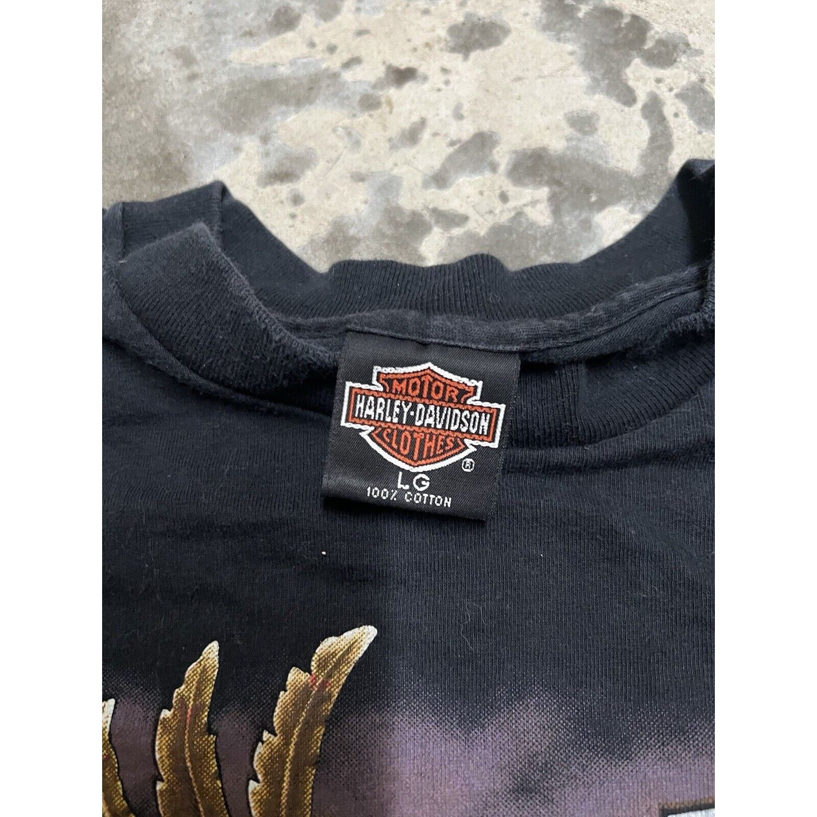 Harley Davidson × Vintage Vintage 1988 80s Harley-Davidson Eagle Snake Battle Shirt Size US L / EU 52-54 / 3 - 5 Thumbnail