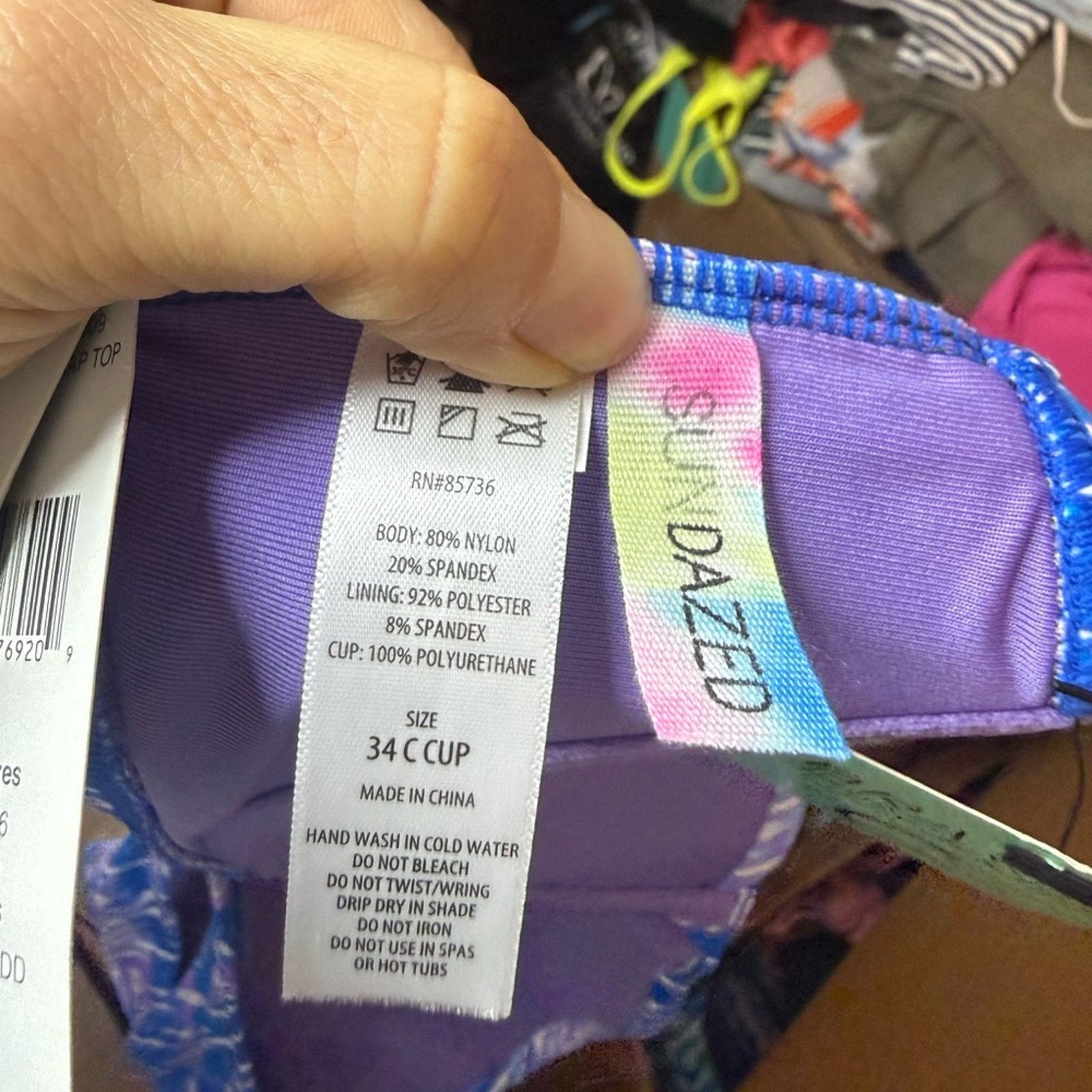 Other NWT Sundazed Abigail Indigo Bandeau Bikini Top Size ONE SIZE - 3 Thumbnail