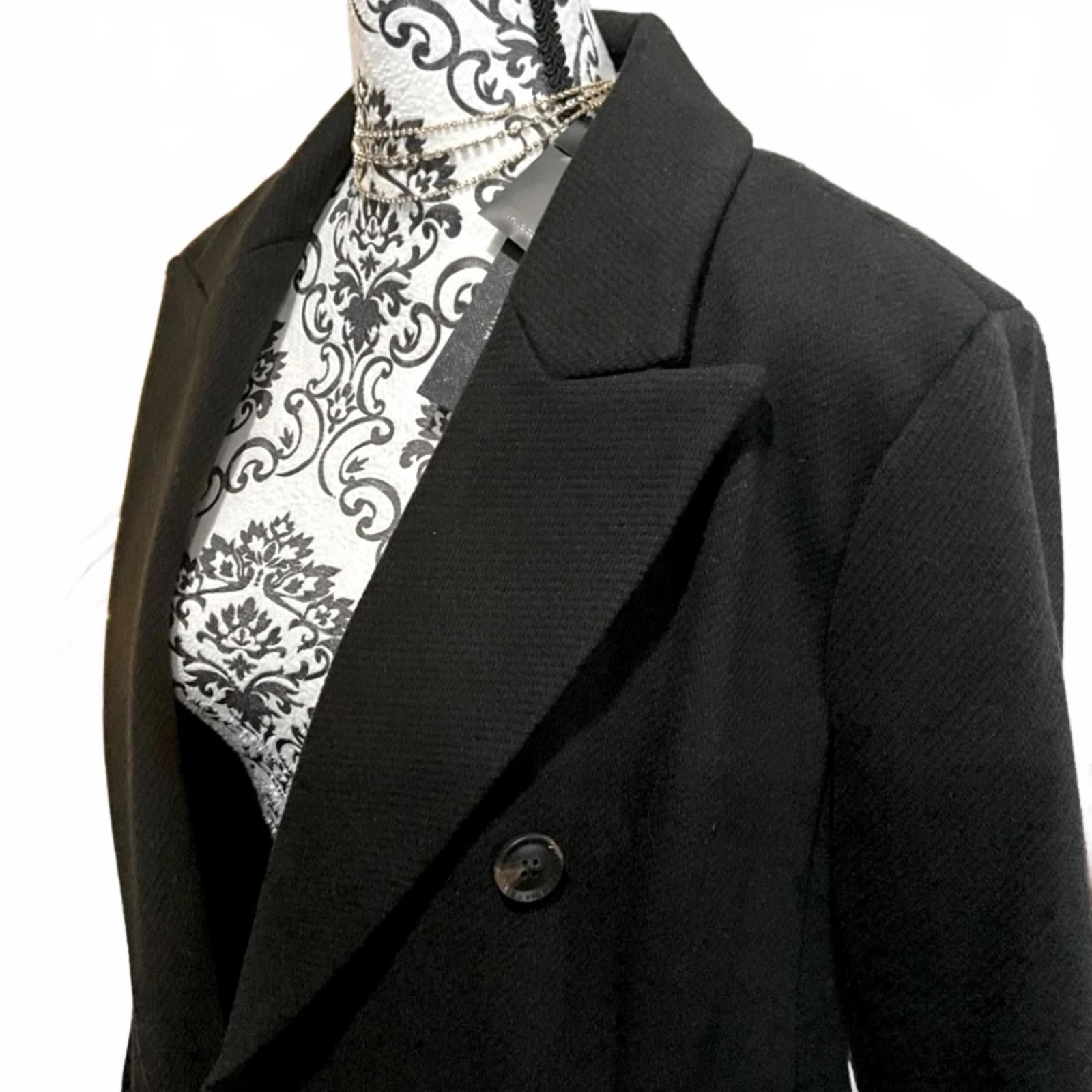 Bcbgmaxazria BCBGMaxAzria Black Pea Coat NWT Longline Size L Size L / US 10 / IT 46 - 3 Thumbnail