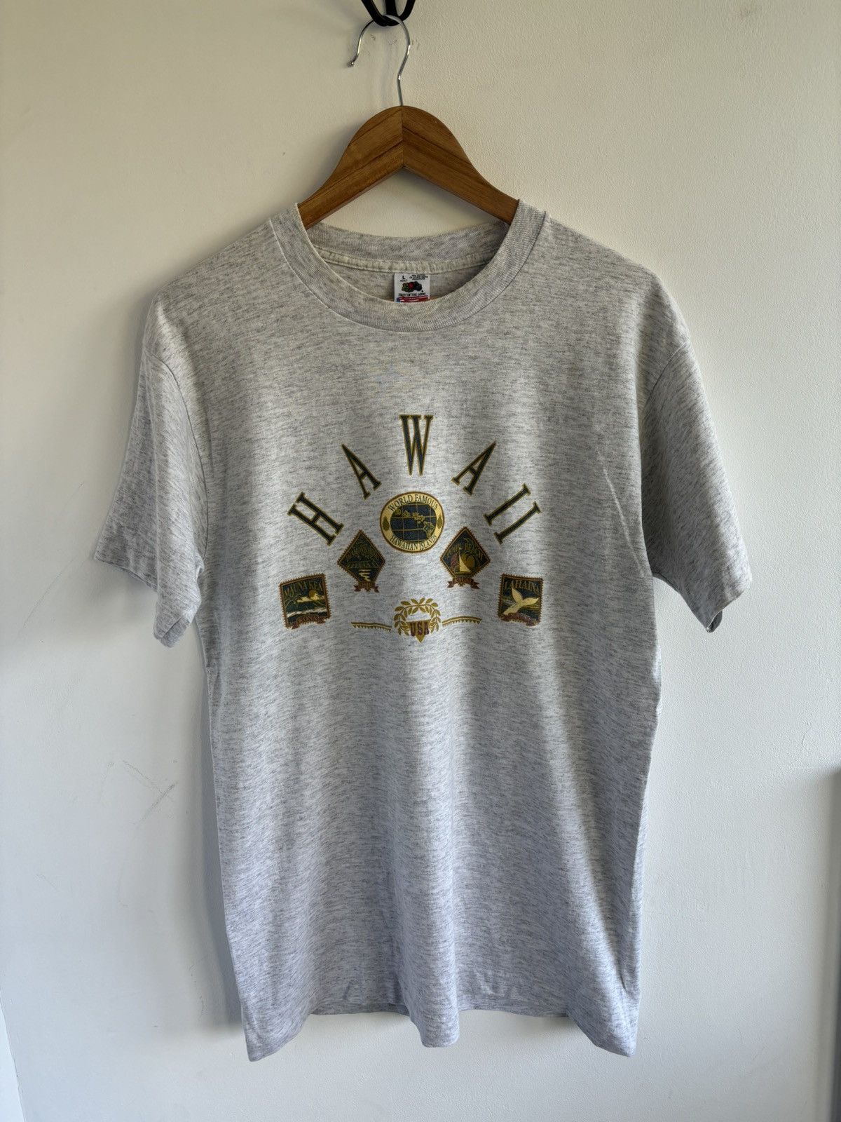 Fruit Of The Loom Vintage Hawaii Singlestitch Tee Size US L / EU 52-54 / 3 - 1 Thumbnail