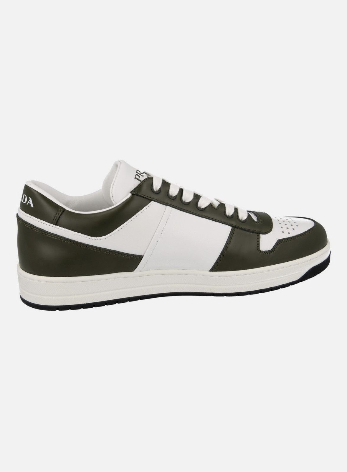 Prada Prada low green and white leather sneakers Size US 11 / EU 44 - 5 Thumbnail