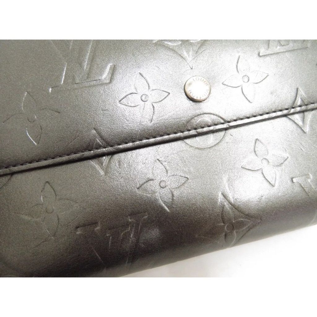 Louis Vuitton Louis Vuitton Matte Black Monogram Long Flap Wallet Size ONE SIZE - 2 Thumbnail