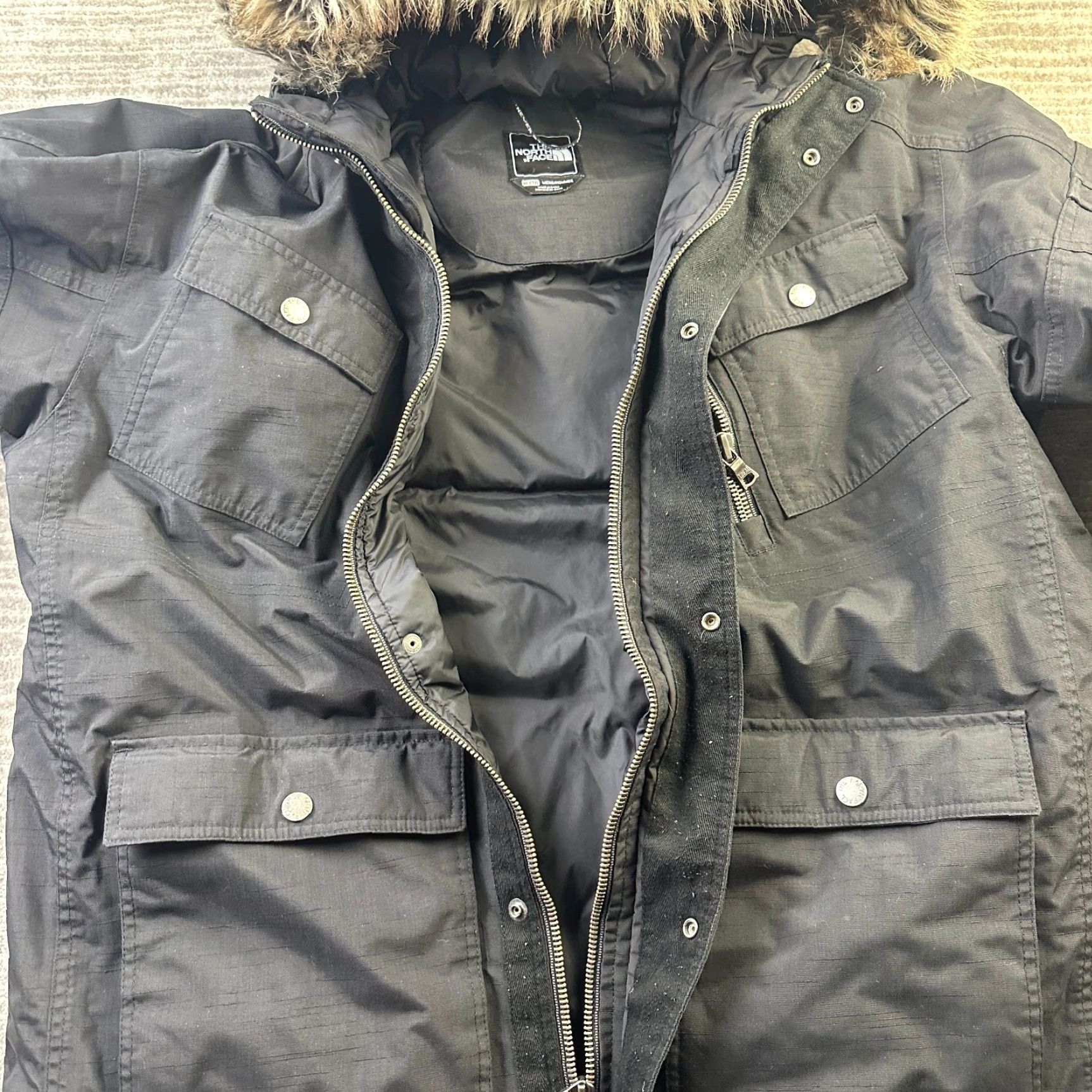 The North Face The North Face Jacket Mens XL Black Down Fill Gotham Faux Fur Y2K Puffer Coat Mid-Length Regular Insulated Full Zip Size US XL / EU 56 / 4 - 5 Thumbnail