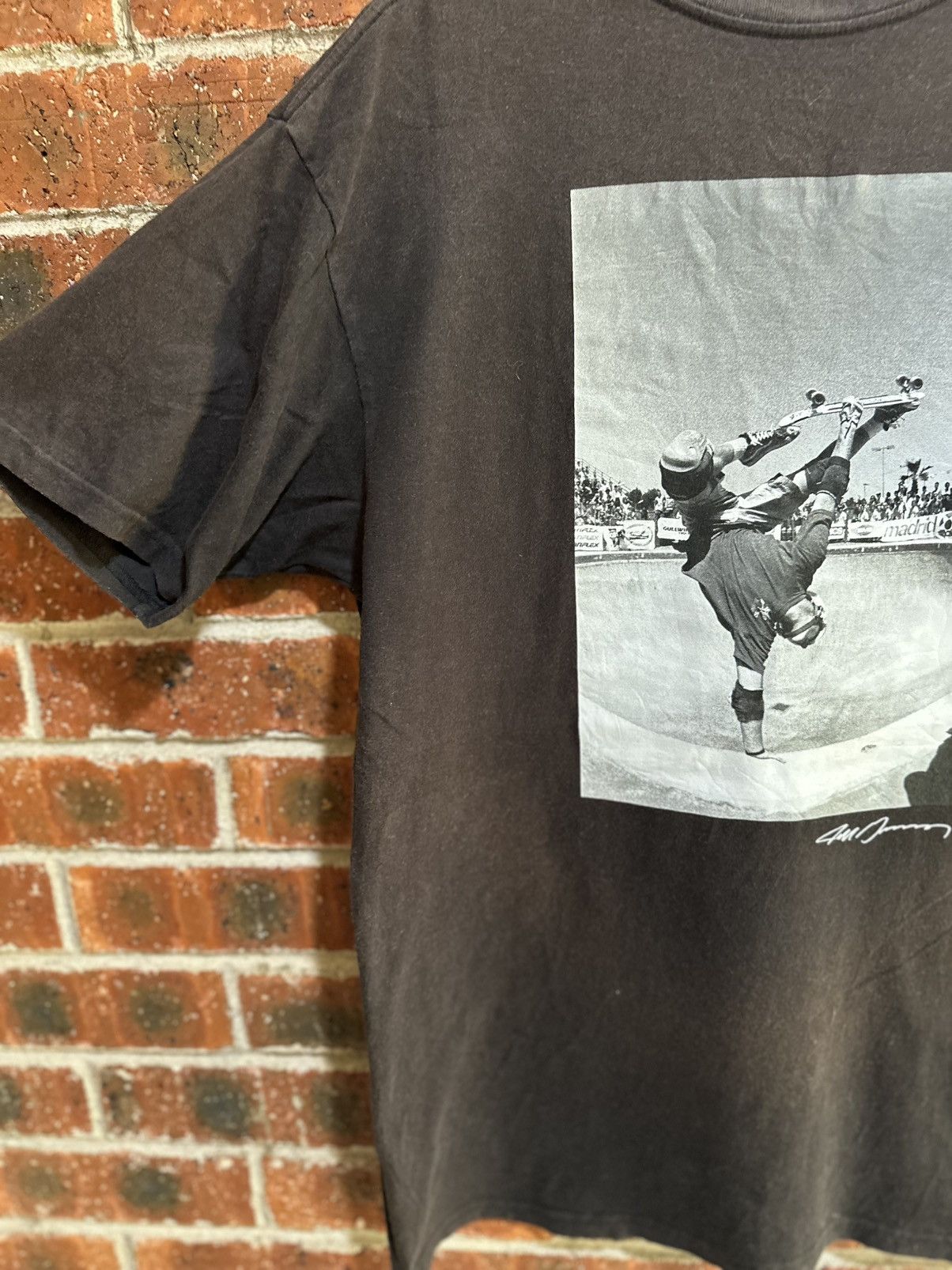 Vans Thrashed Vans Jeff Grosso Pocket Sun Faded Grunge Skate Tee Size US L / EU 52-54 / 3 - 9 Thumbnail