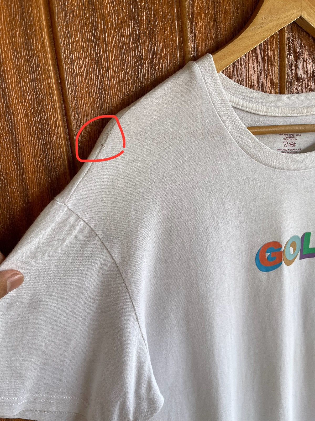 Trashed🔥Golf Wang🔥Multi Color 3D Logo Tee Cream