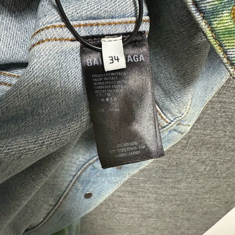 Balenciaga Balenciaga Color block print denim jacket Size XXS / US 00 / IT 34 - 4 Thumbnail