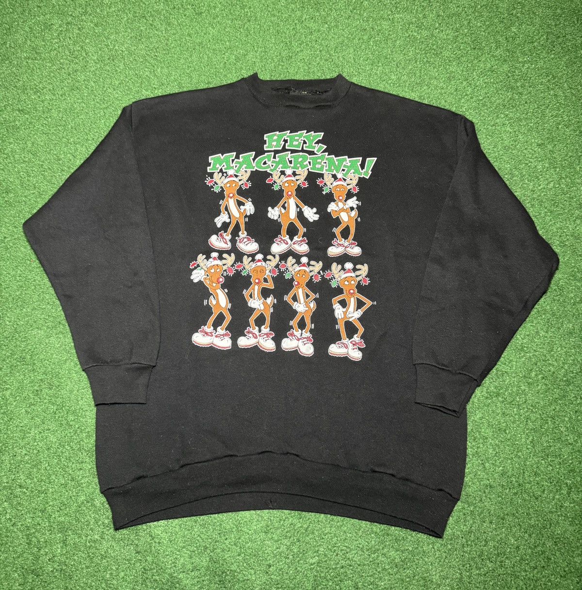 Vintage Vintage 90s Macarena Reindeer Ugly Christmas XL Sweatshirt Size US XL / EU 56 / 4 - 1 Thumbnail