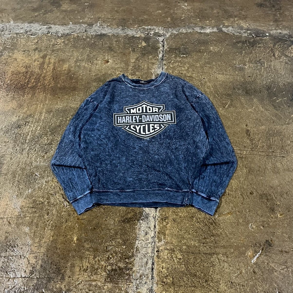 Harley Davidson × Vintage Harley Davidson Vintage 90s Logo Biker Longsleeve Crewneck Size US L / EU 52-54 / 3 - 1 Thumbnail
