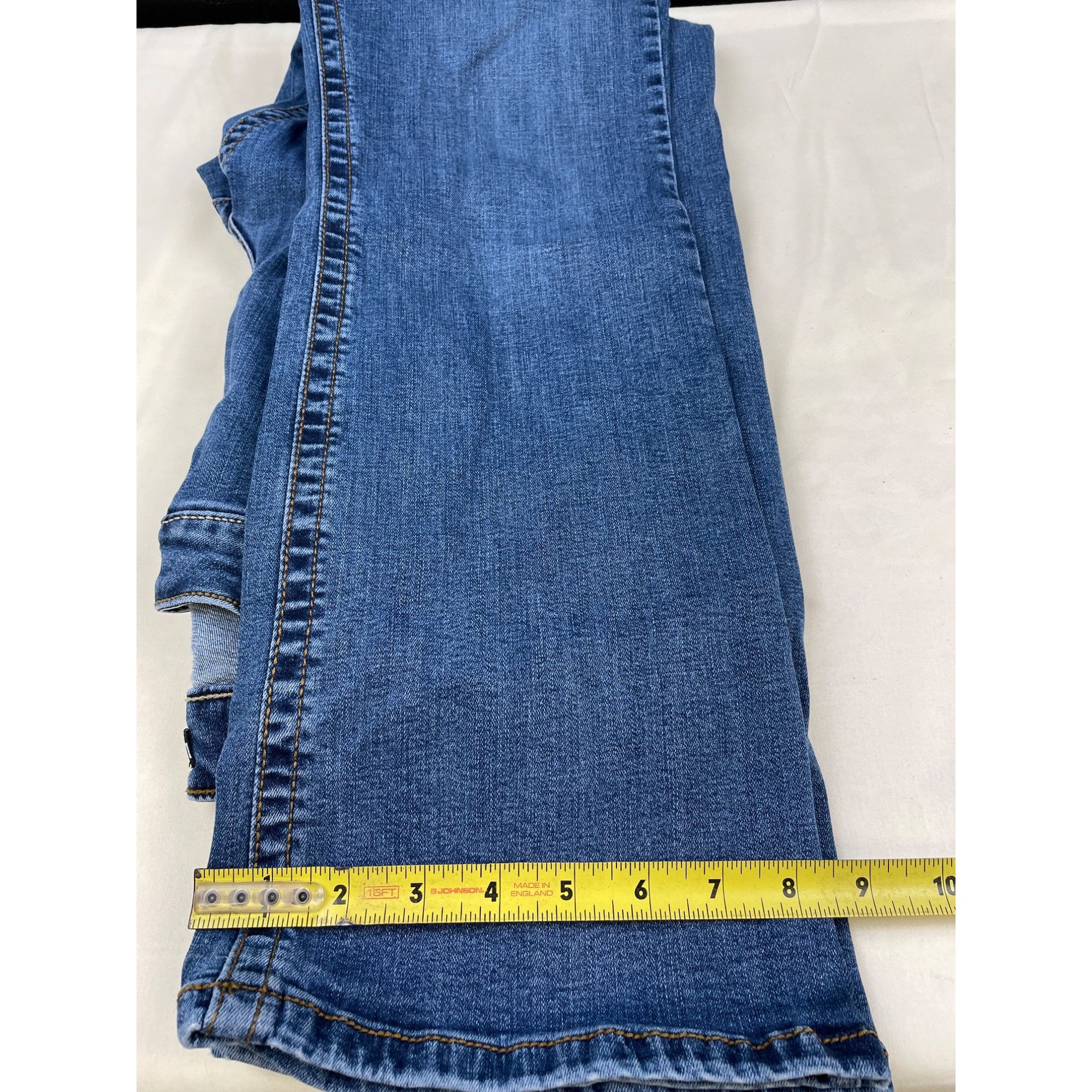 Lee Lee Women's Blue Midrise fit Straight Stretch Jeans Size 32 Size 32" / US 10 / IT 46 - 8 Thumbnail