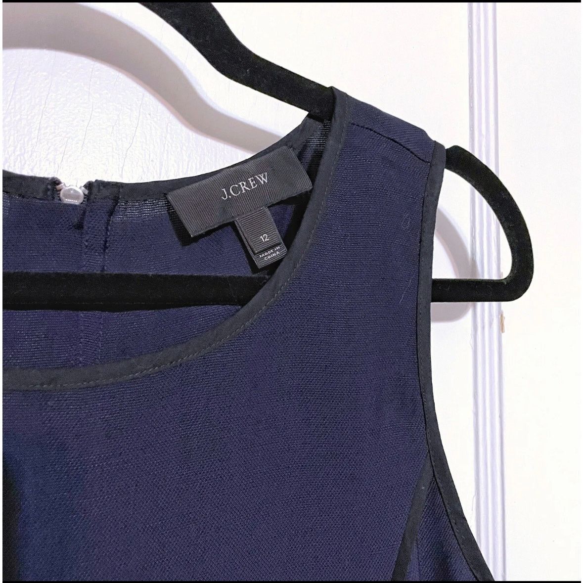 J.Crew J. Crew Drapey Sleeveless Dress drop waist Sz 12 Navy Black Size XL / US 12-14 / IT 48-50 - 2 Thumbnail
