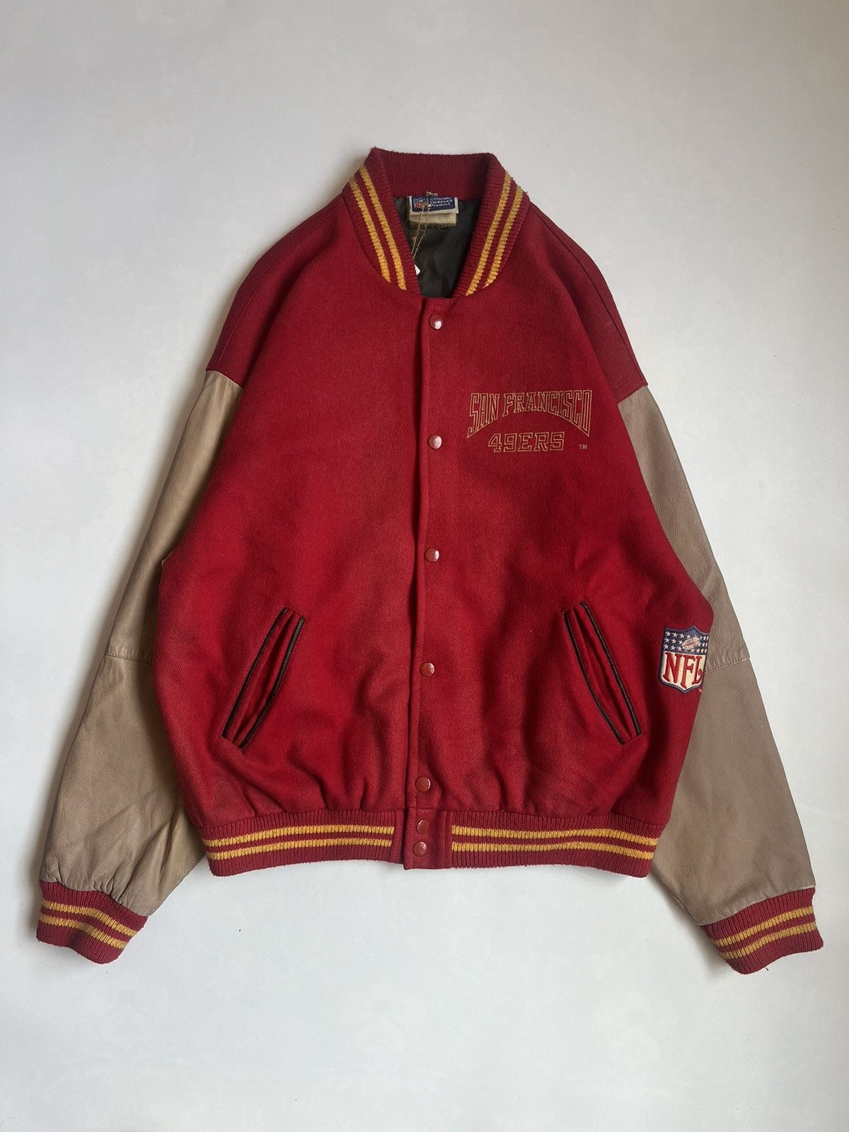 NFL 90's San Francisco 49Ers Wool Varsity Jacket Size US L / EU 52-54 / 3 - 1 Thumbnail