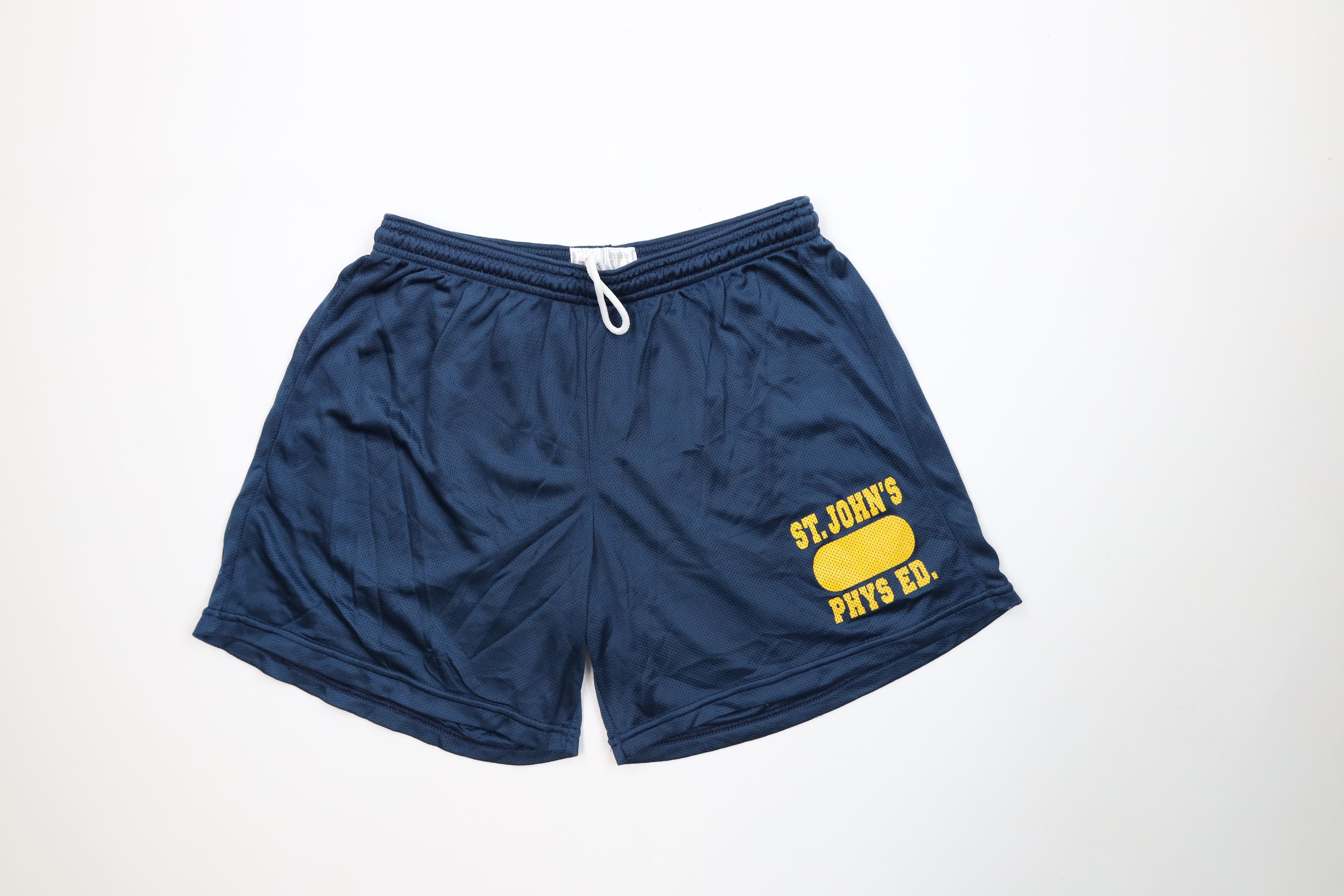 Vintage Vintage 90s Mesh Phys Ed Gym Above Knee Basketball Shorts Size US 34 / EU 50 - 1 Thumbnail