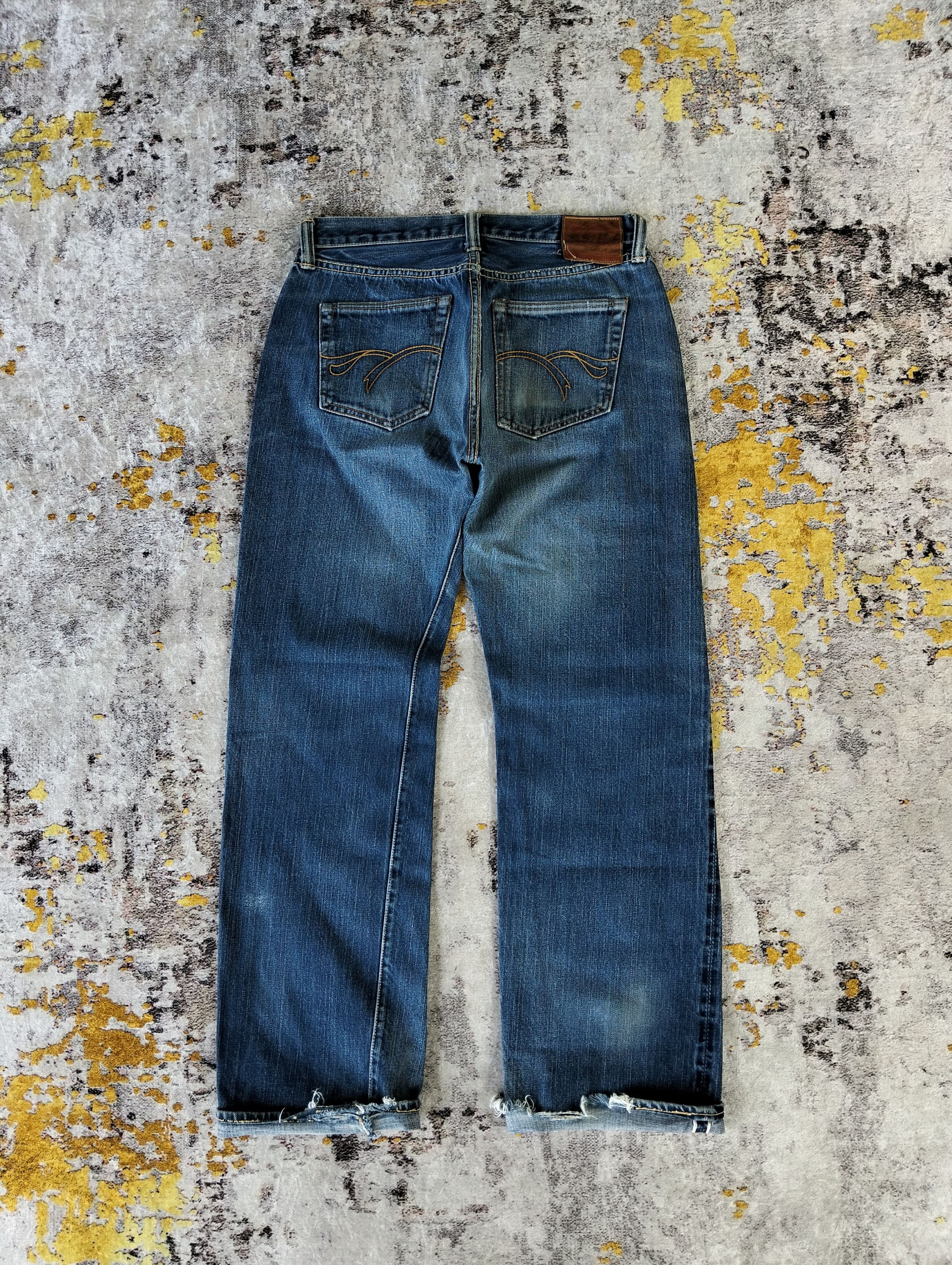 The Flat Head Vintage The Flat Head Button Fly Orange Line Selvedge Denim Size US 30 / EU 46 - 2 Thumbnail