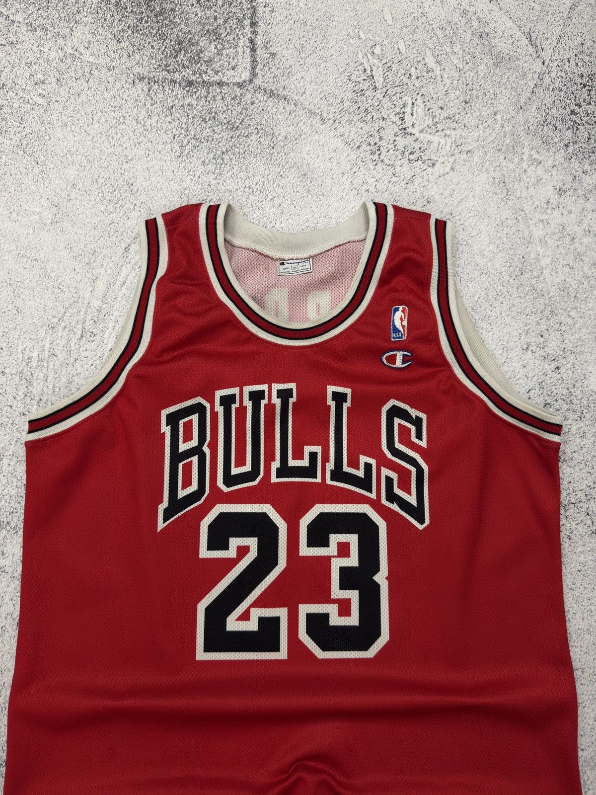 Champion × Vintage VINTAGE 90s CHAMPION JORDAN CHICAGO BULLS JERSEY TEE TSHIRT Size US XL / EU 56 / 4 - 5 Thumbnail