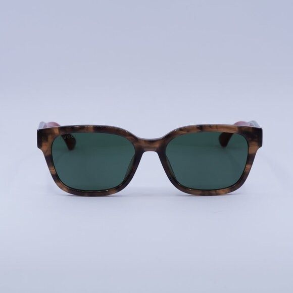 Gucci Gucci GG1872SK 003 Sunglasses Brown Havana/Green/Red Square Size ONE SIZE - 2 Thumbnail