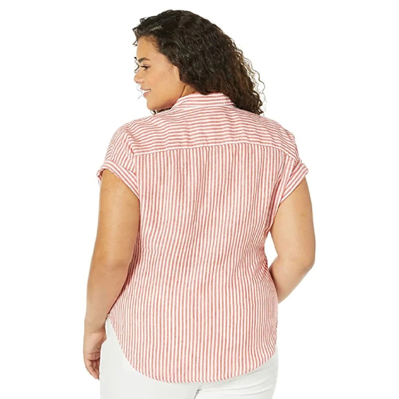 Ralph Lauren Ralph Lauren Women Linen Casual Tie Front Shirt Plus Size 3X Size 3XL / US 20-22 - 2 Thumbnail