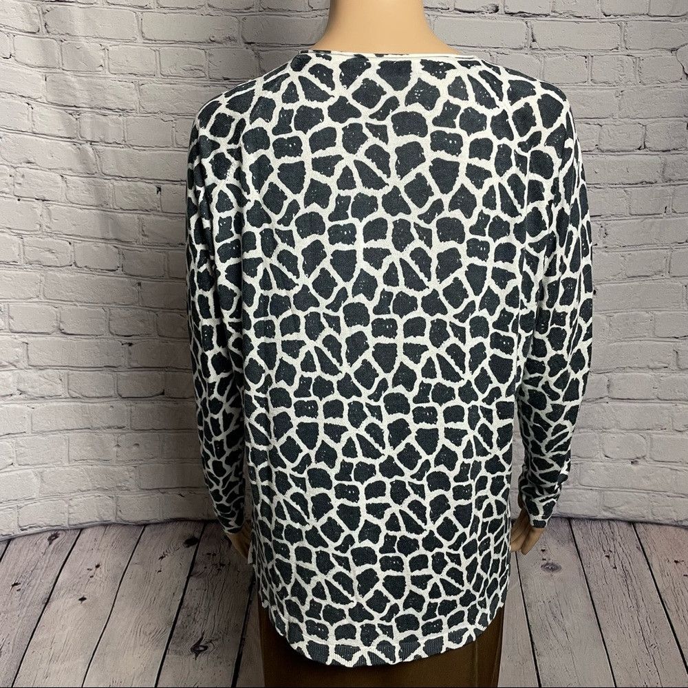 Other NWT New $235 Kokun Bamboo Cashmere Animal Print Crew Neck S Size L / US 10 / IT 46 - 4 Thumbnail