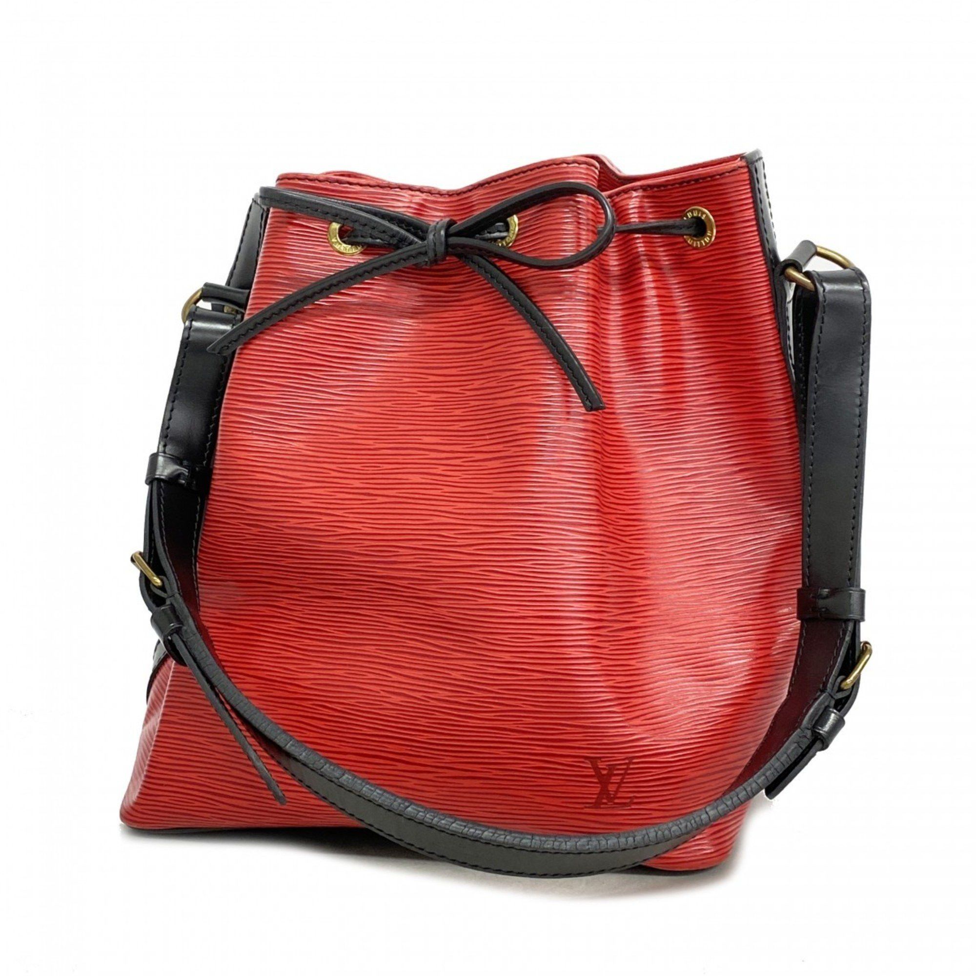 Louis Vuitton Shoulder Bag Epi Bicolor Petit Noe M44172 Castilian Red Noir Ladies, Women's