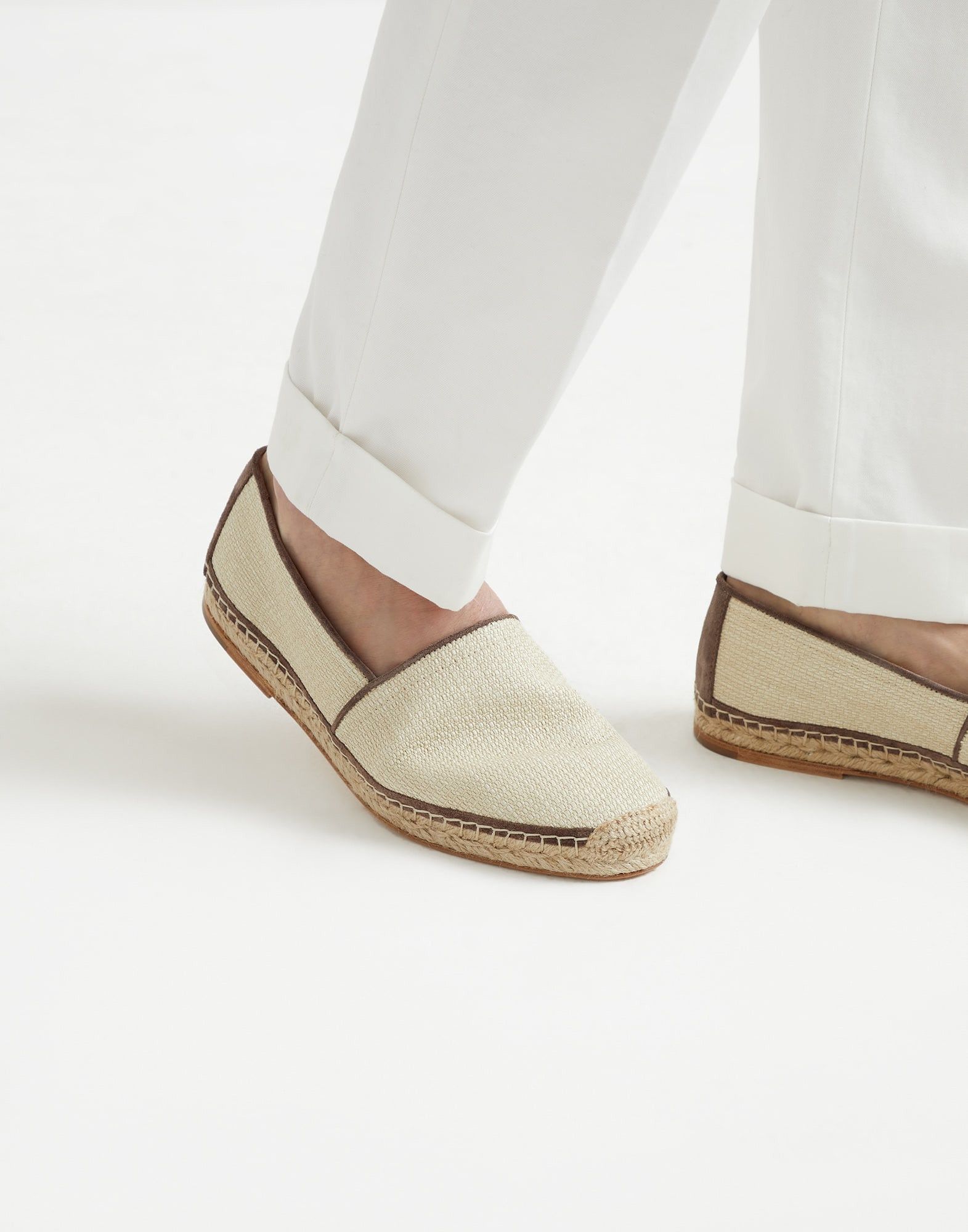 Brunello Cucinelli o1la1rc1a0326 Techno Raffia Espadrilles in Beige Size US 10 / EU 43 - 5 Thumbnail