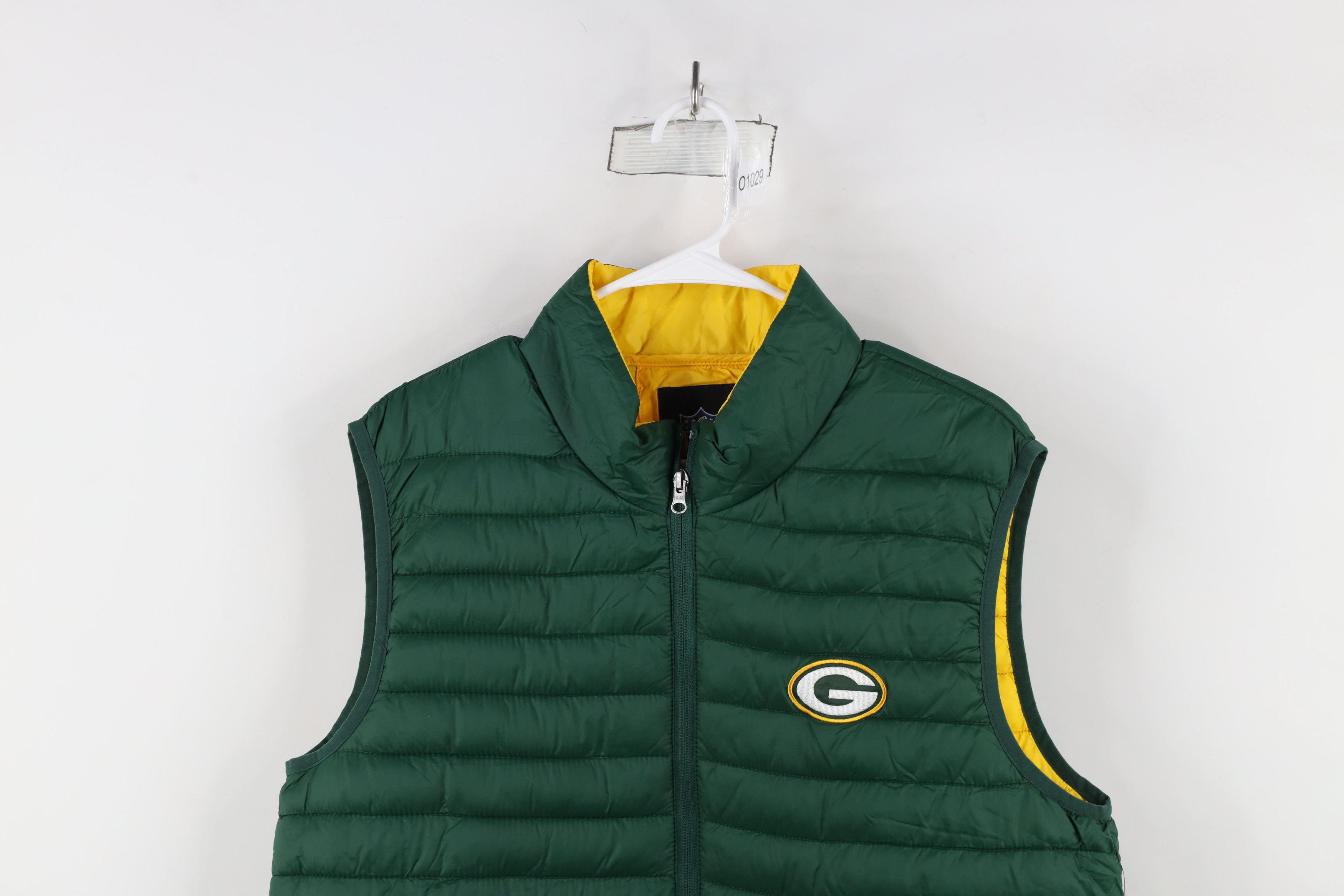 Vintage New Green Bay Packers Football Puffer Vest Jacket Green Size US L / EU 52-54 / 3 - 2 Thumbnail