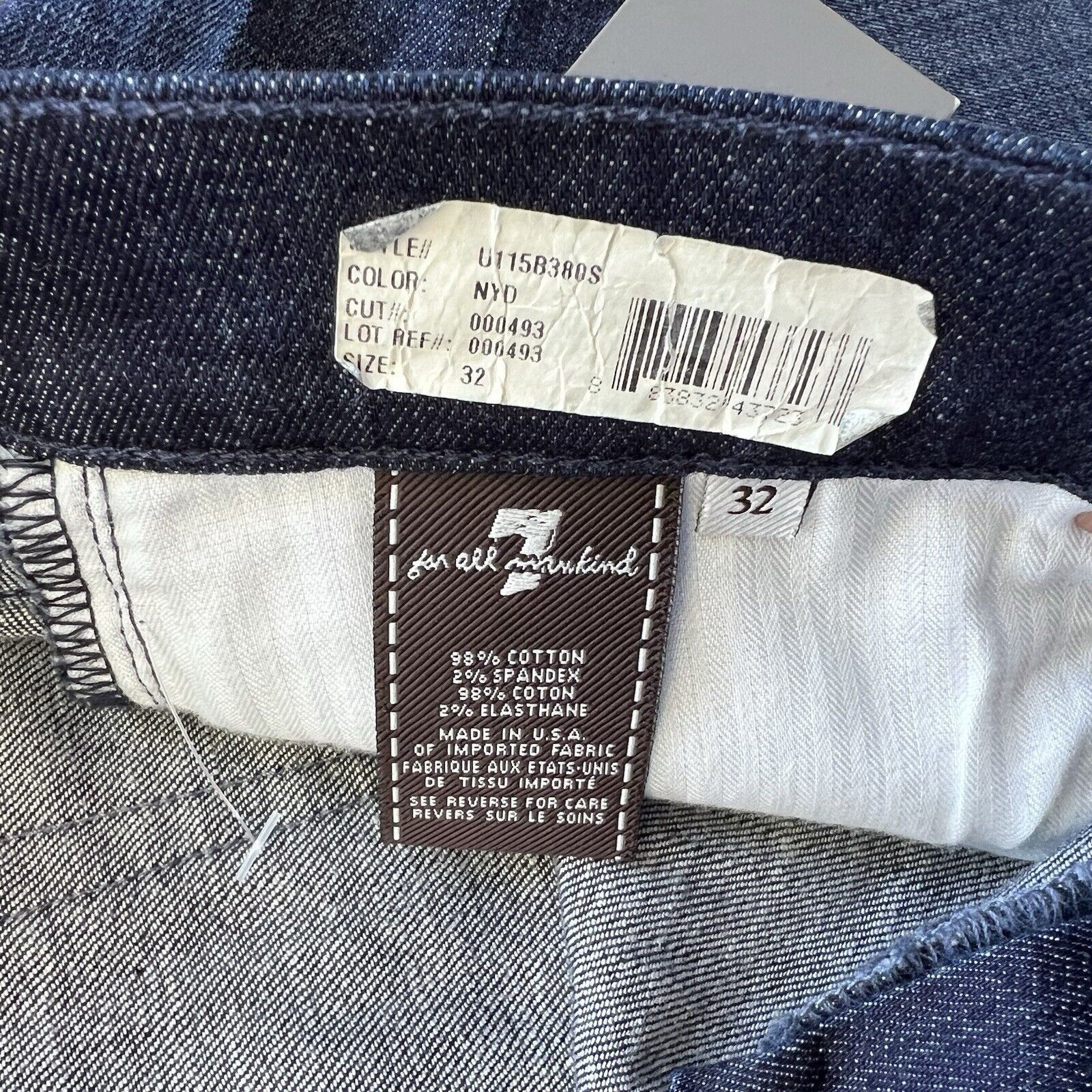 7 For All Mankind 7 Seven for all Mankind Dojo Jeans Women's 34 Blue Dark Wash Size 34" / US 12 / IT 48 - 7 Thumbnail
