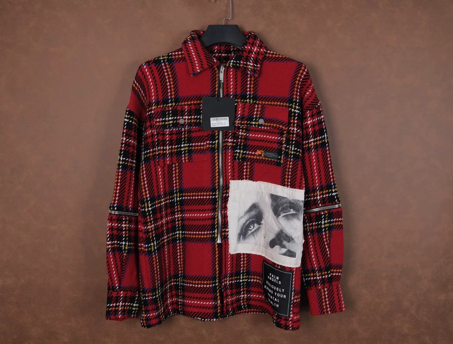 Palm Angels Palm Angels Wool Plaid Patch Coat Size US XS / EU 42 / 0 - 1 Thumbnail