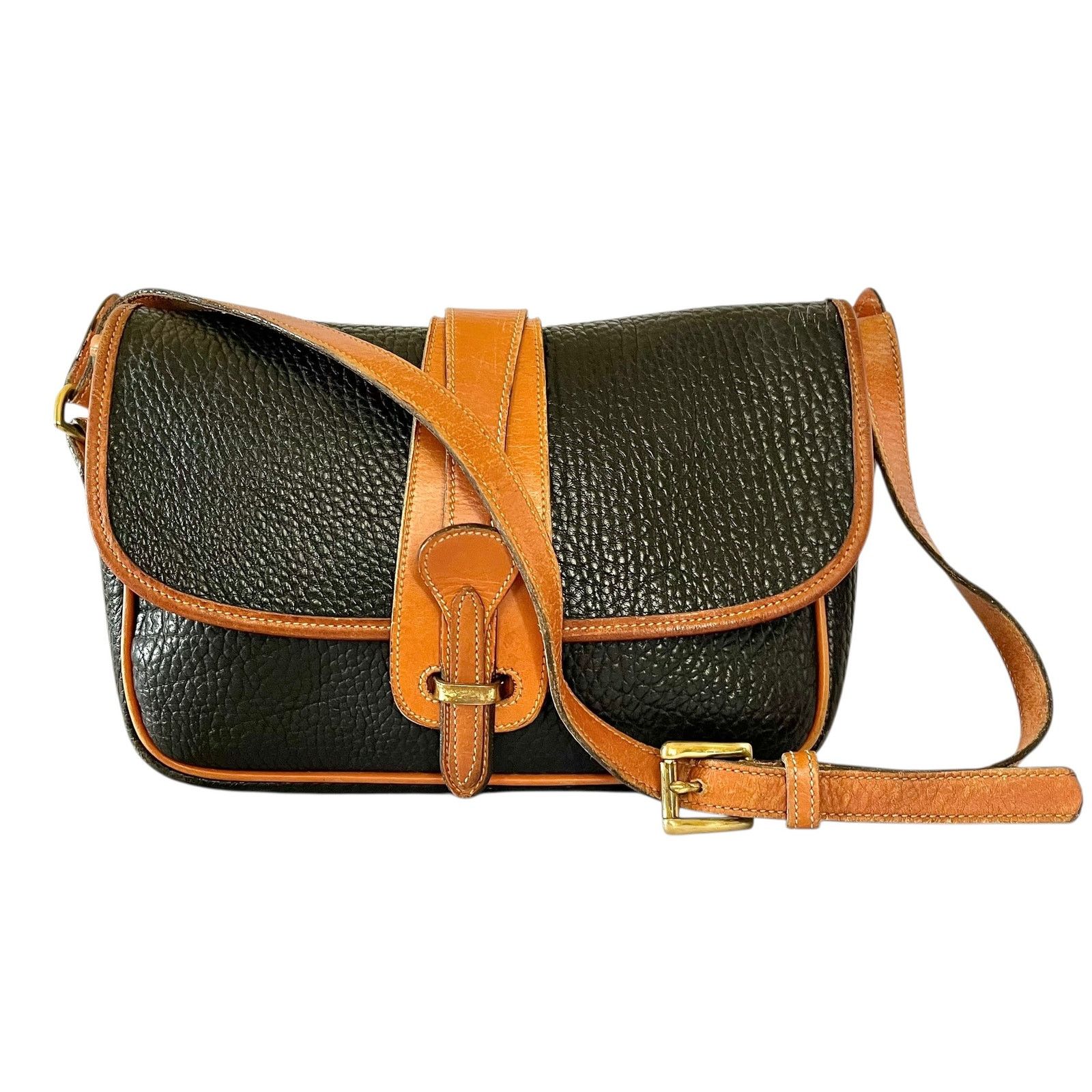 Dooney & Bourke × Vintage Vintage Dooney & Bourke Black AWL Leather Shoulder Bag Size ONE SIZE - 1 Thumbnail