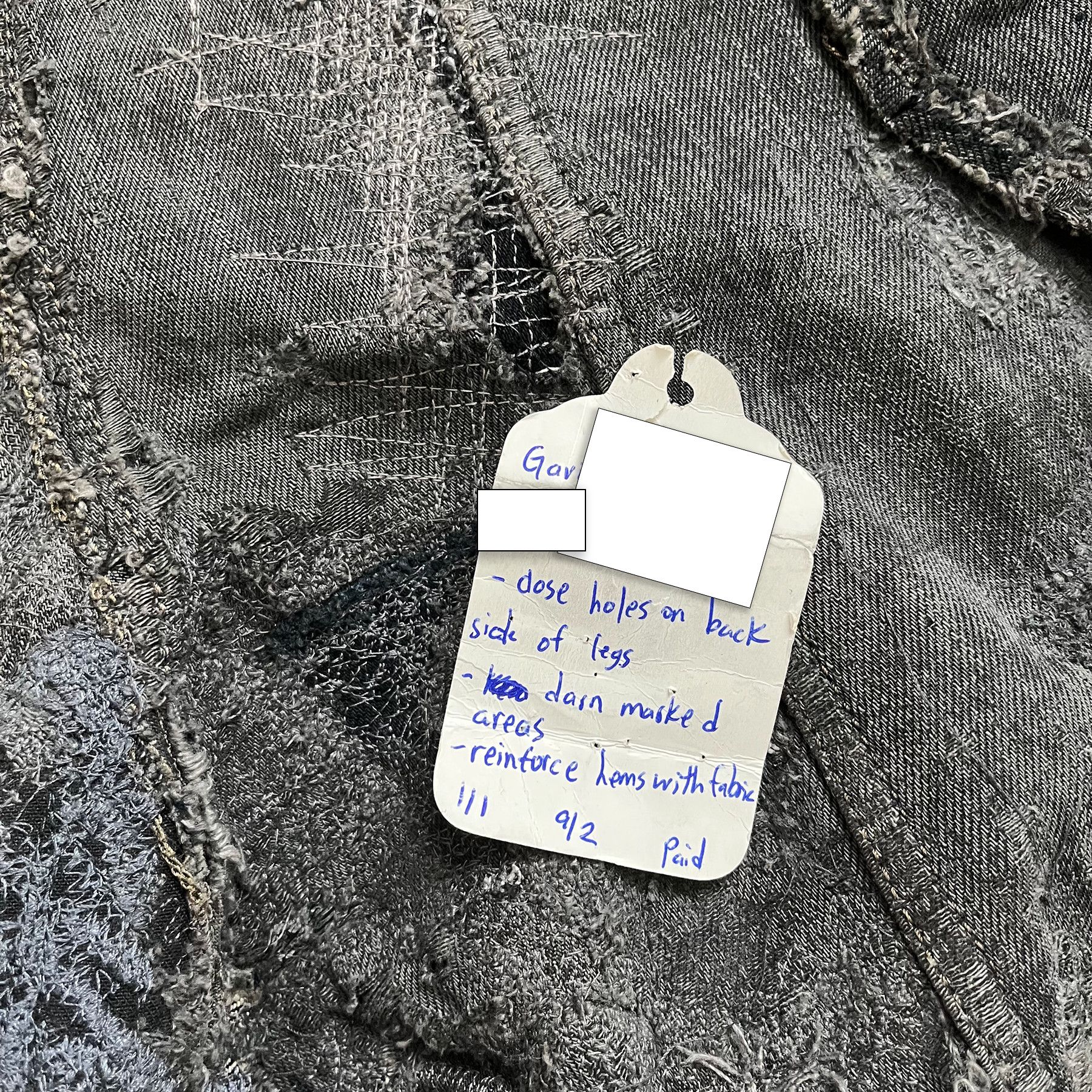 Rick Owens SS09 Rick Owens Hogwash Patchwork Denim Aircuts Size US 33 - 18 Thumbnail