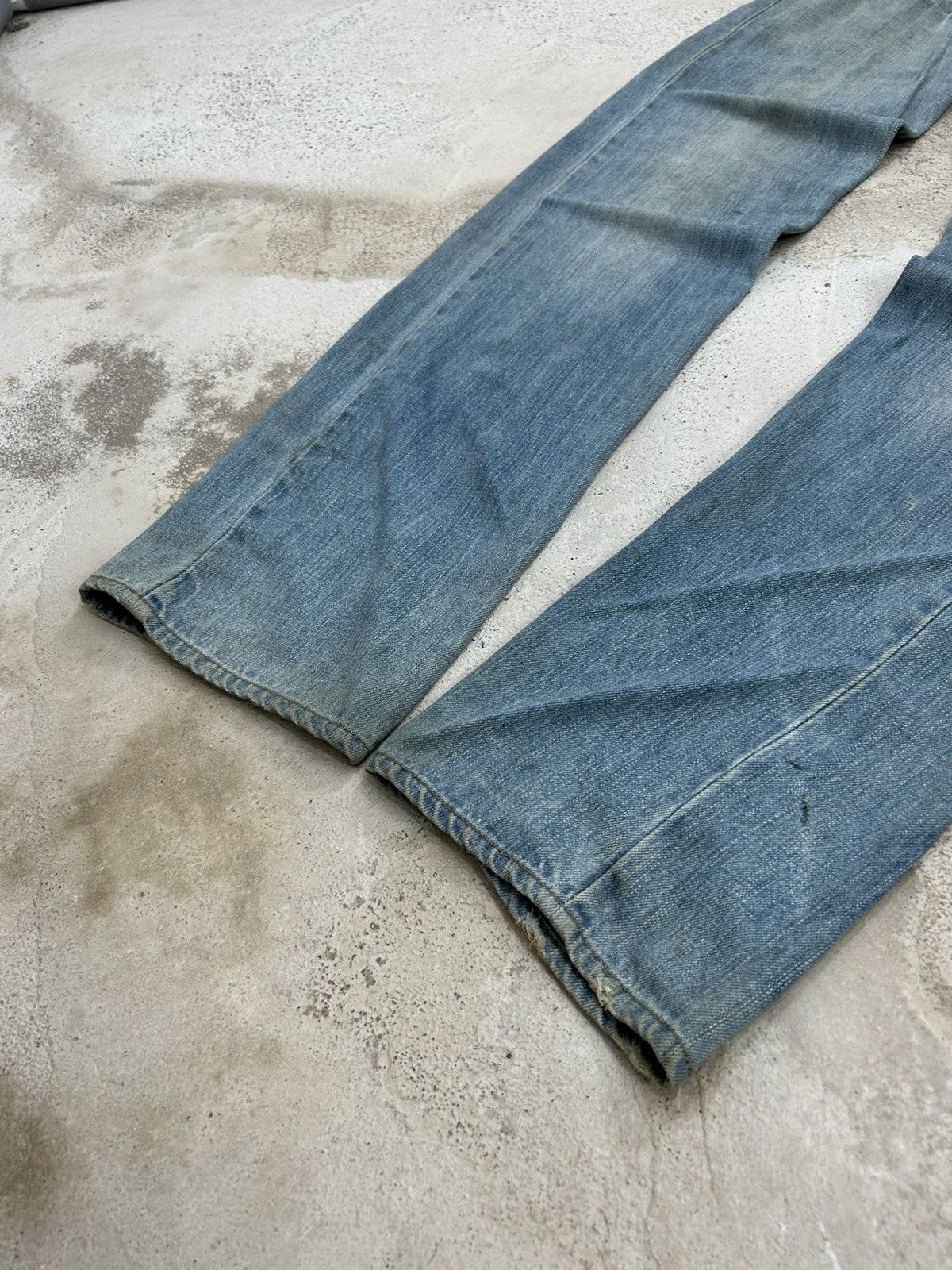If Six Was Nine Vintage Dominate Double Waist Belt Loop Light Dirty Washed Size US 33 - 3 Thumbnail