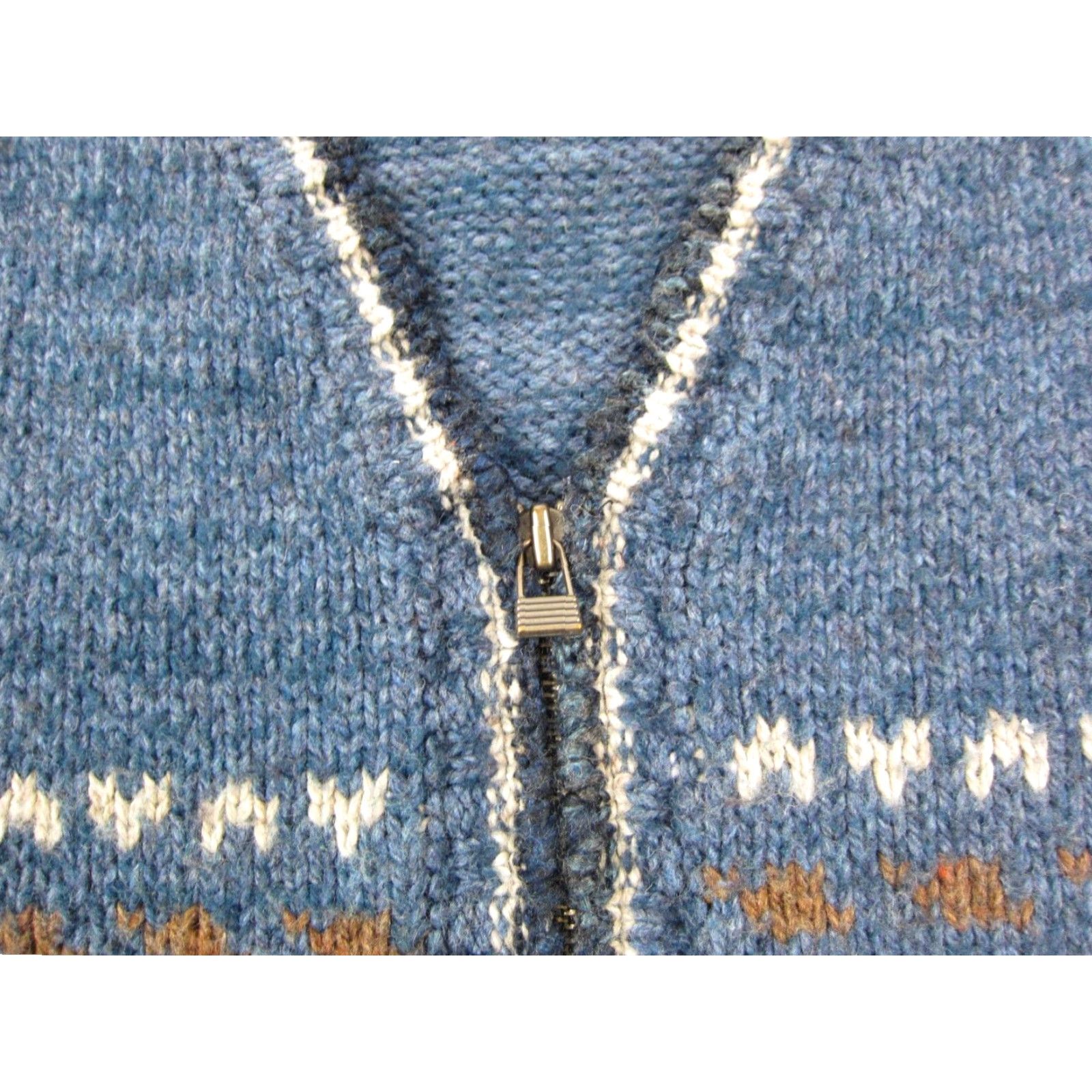 Vintage VINTAGE St. Johns Bay Vest Womens M Blue Fair Isle Knit Full Zip Up Ladies Shirt Size M / US 6-8 / IT 42-44 - 4 Thumbnail